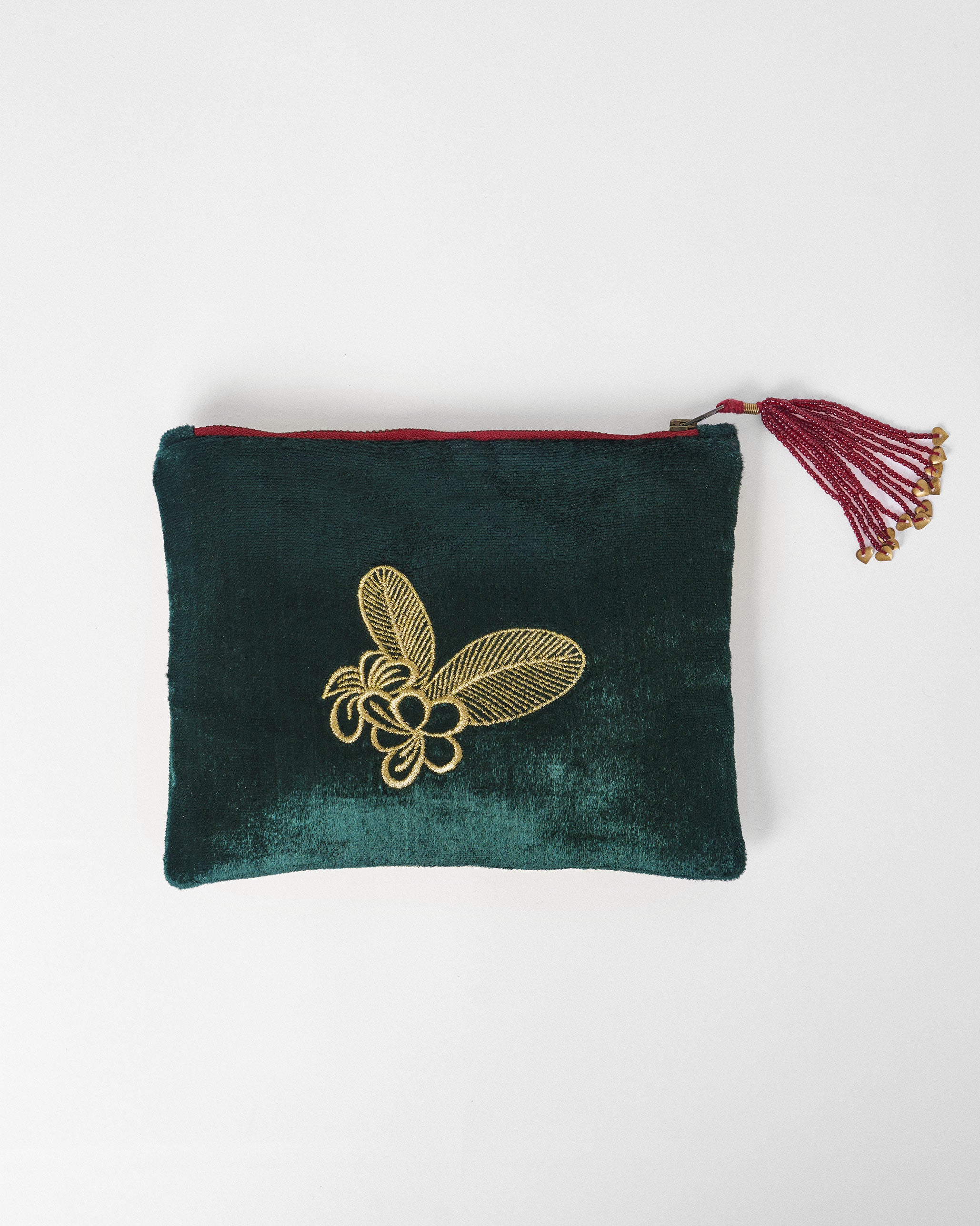 Plumeria Pouch - Green