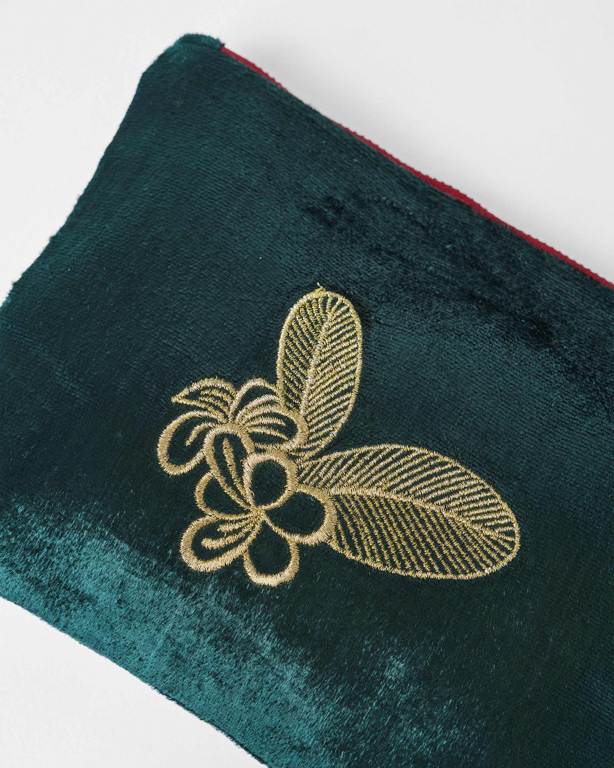 Plumeria Pouch - Green