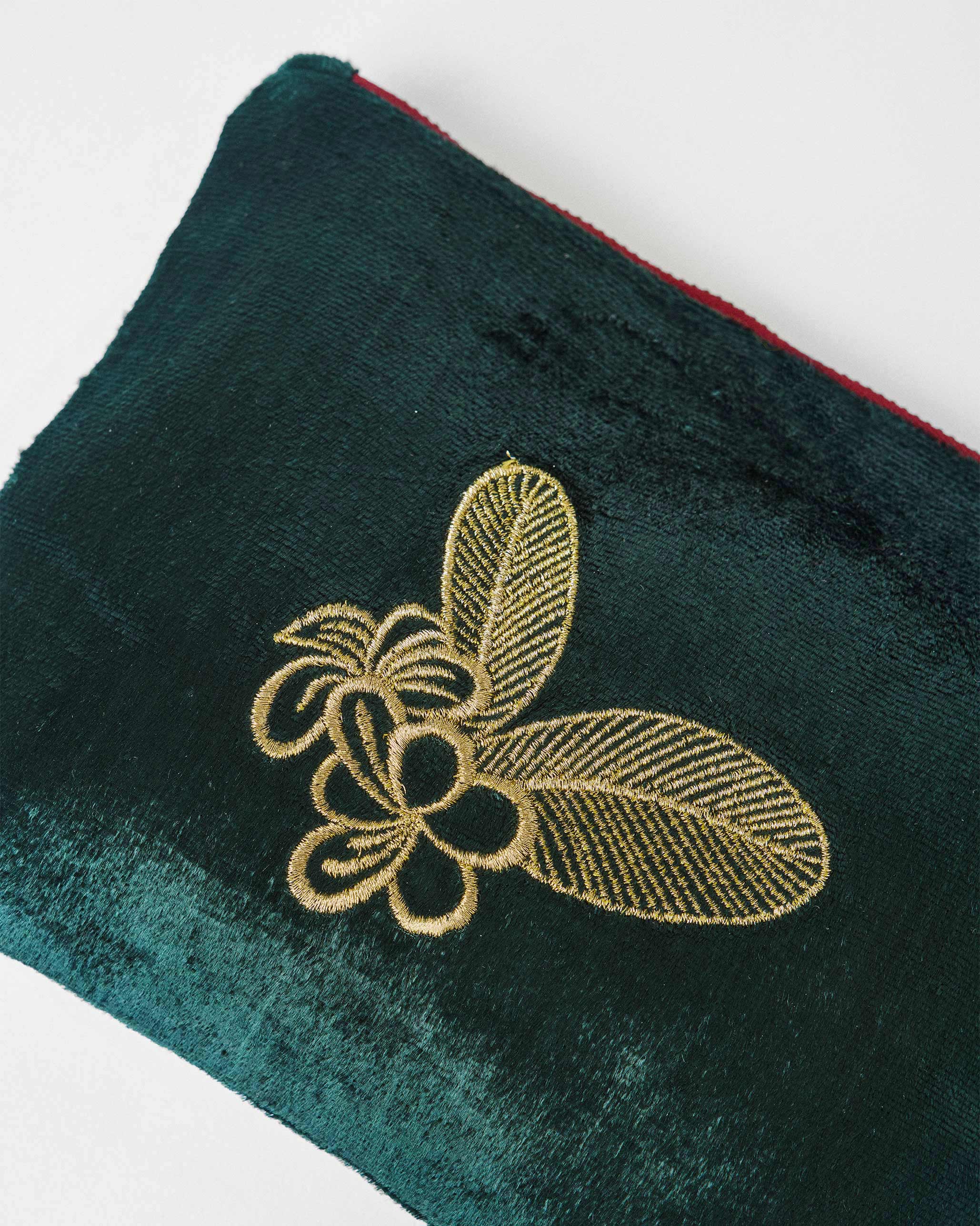 Plumeria Pouch - Green