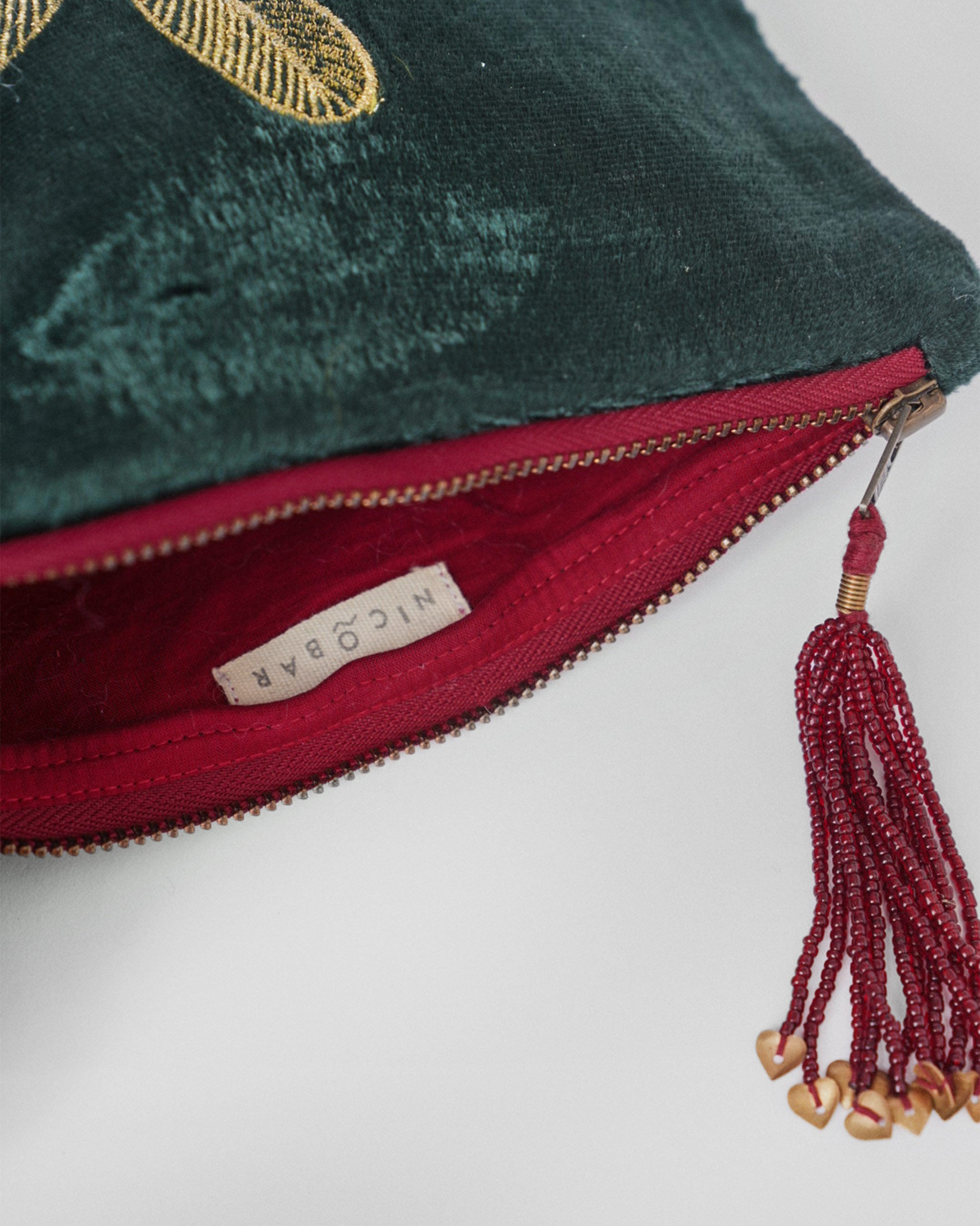 Plumeria Pouch - Green