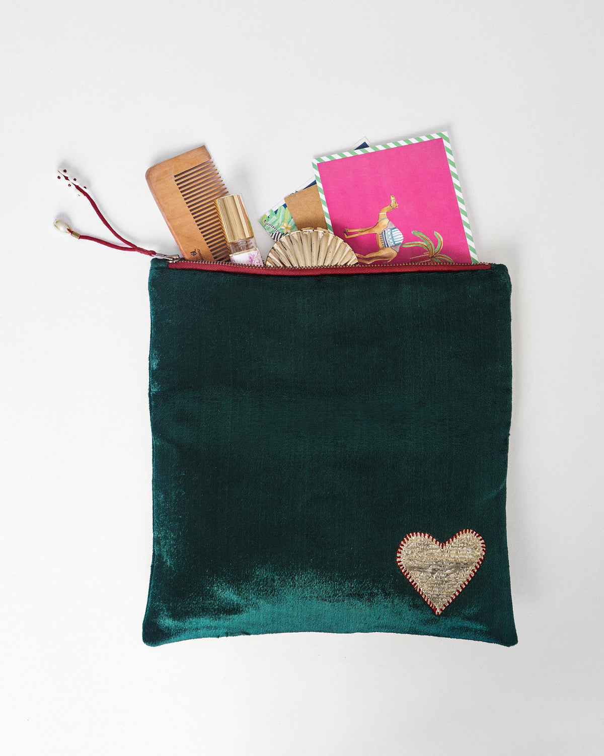 Fold Over Clutch - Green