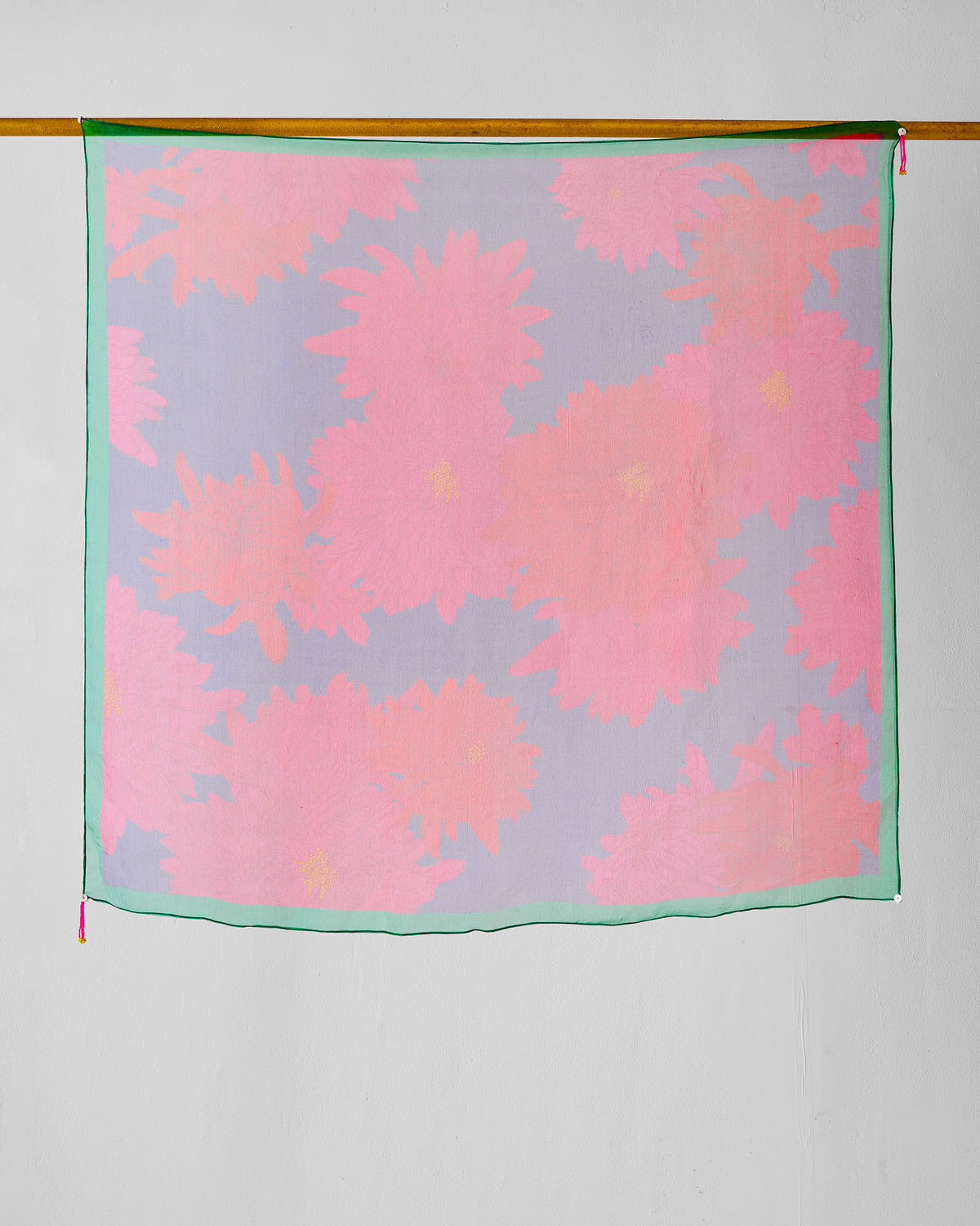 Chrysanthemum Bloom Scarf - Purple