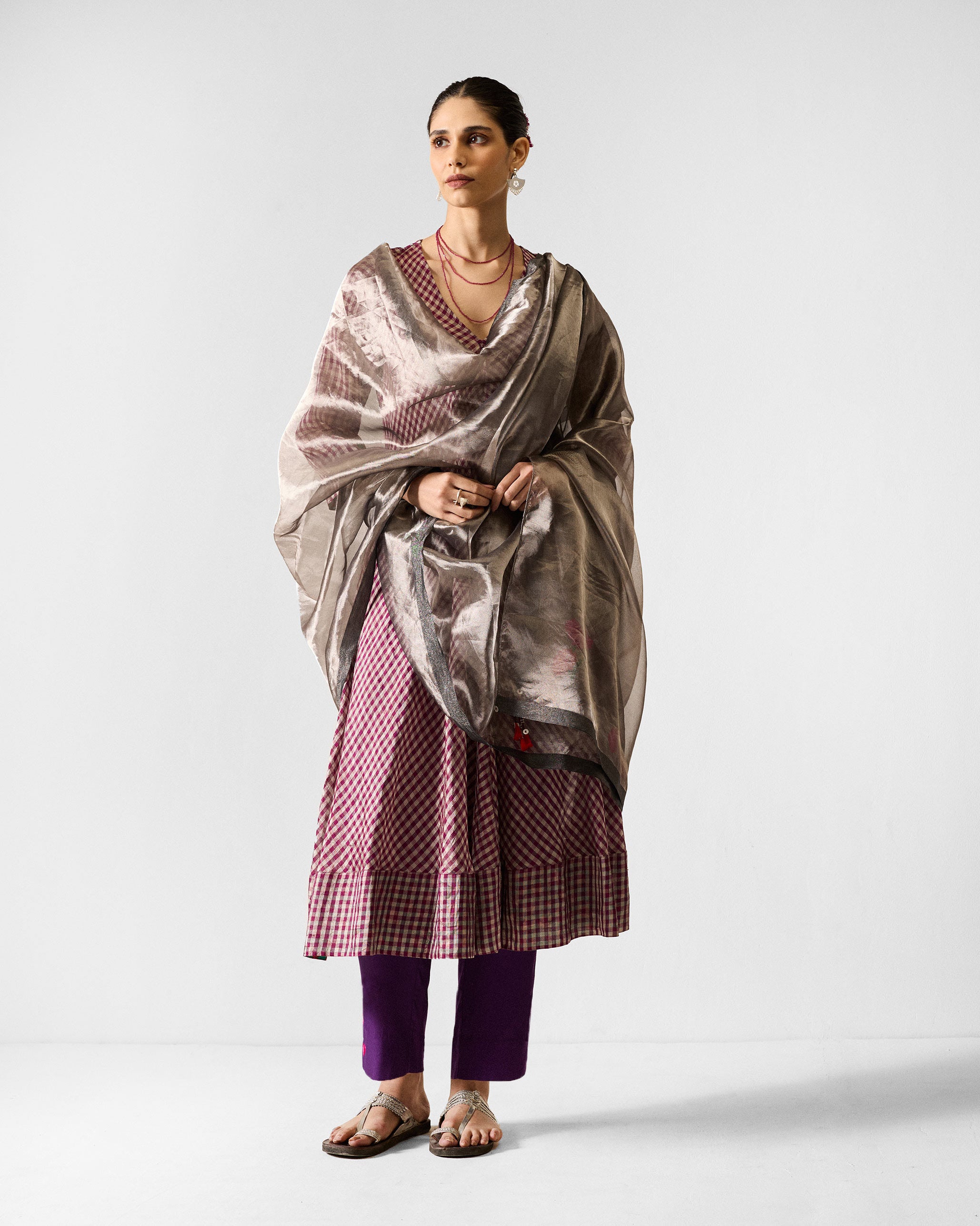 Reva Dupatta - Silver