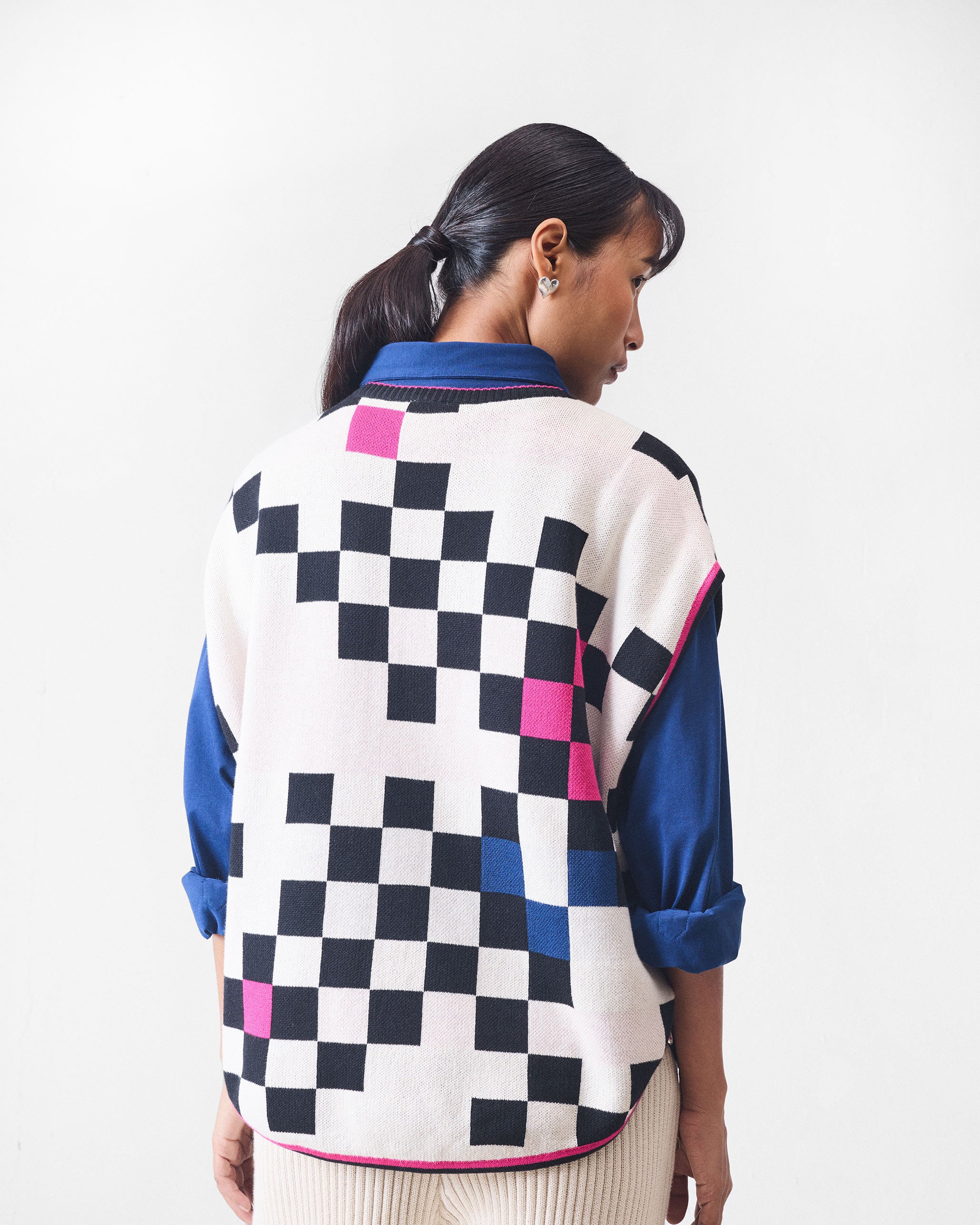 Tetris Sweater - Black & Ivory