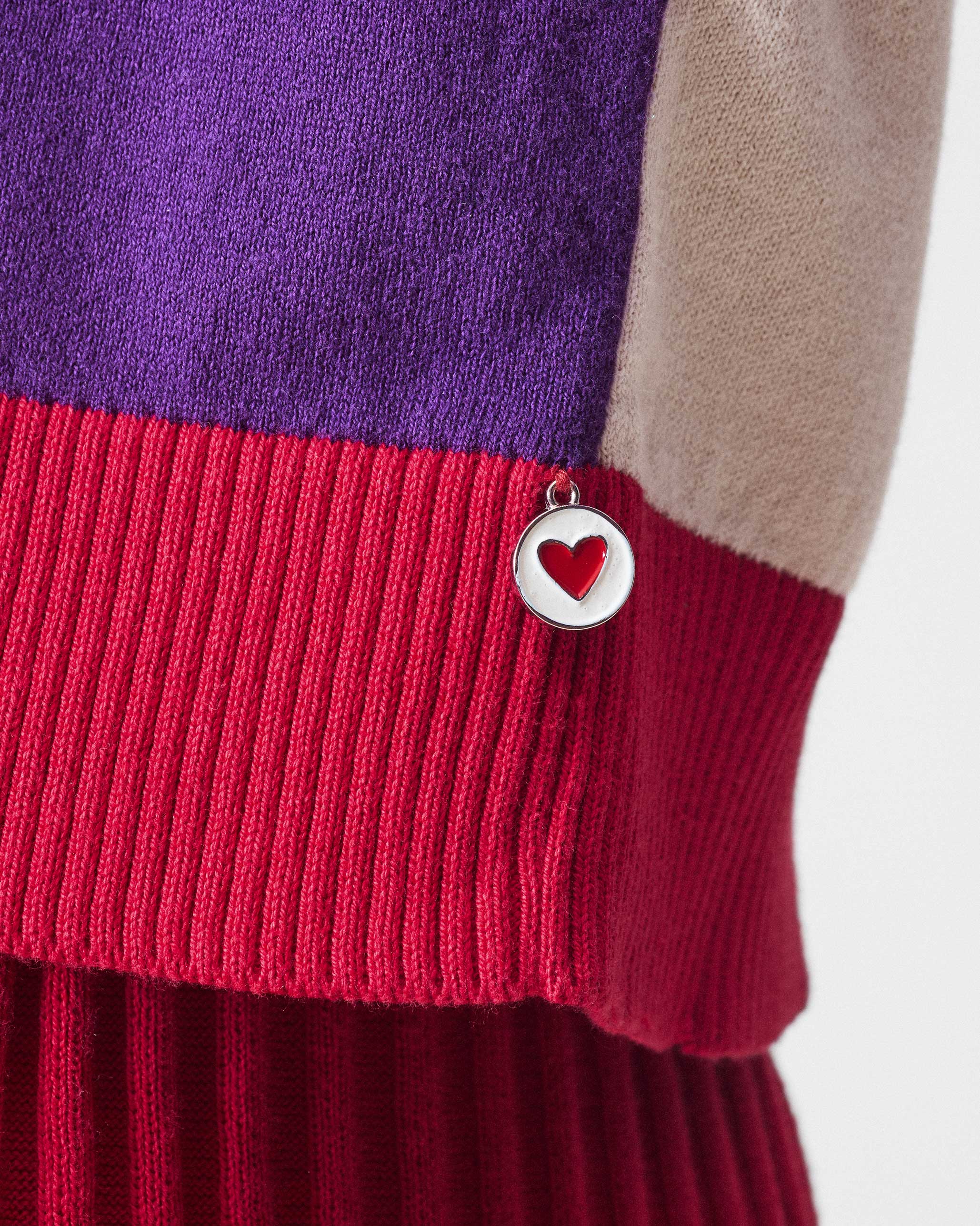 Pounce Sweater - Ivory & Purple