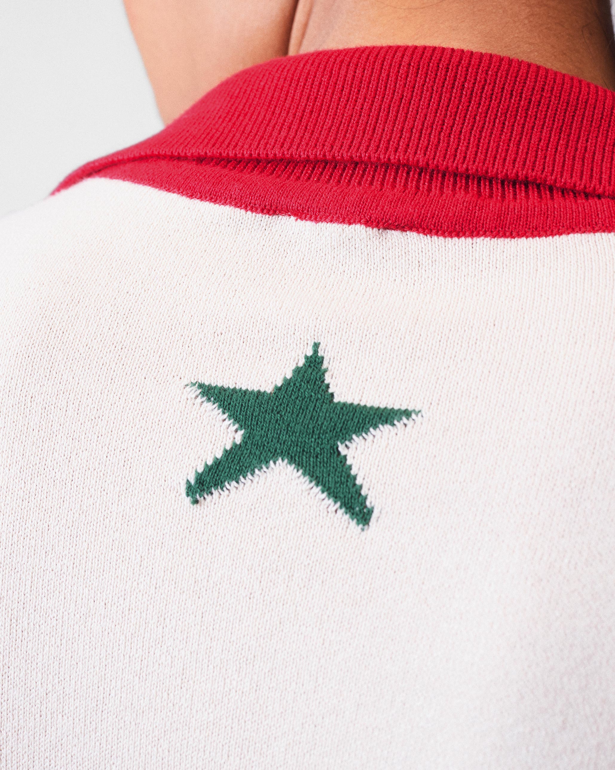 Pounce Sweater - Ivory & Purple