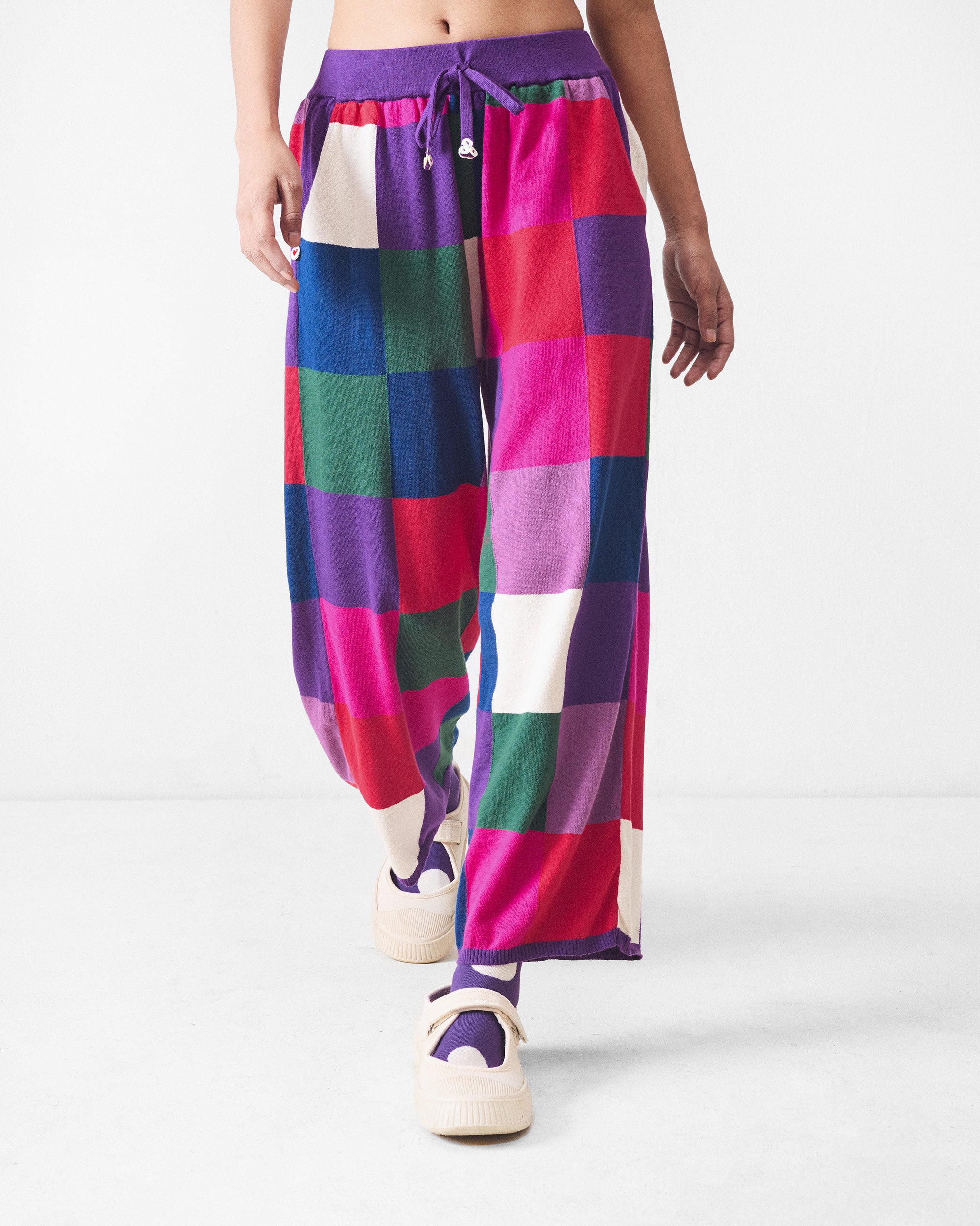 Rib knit trousers - Multicolour