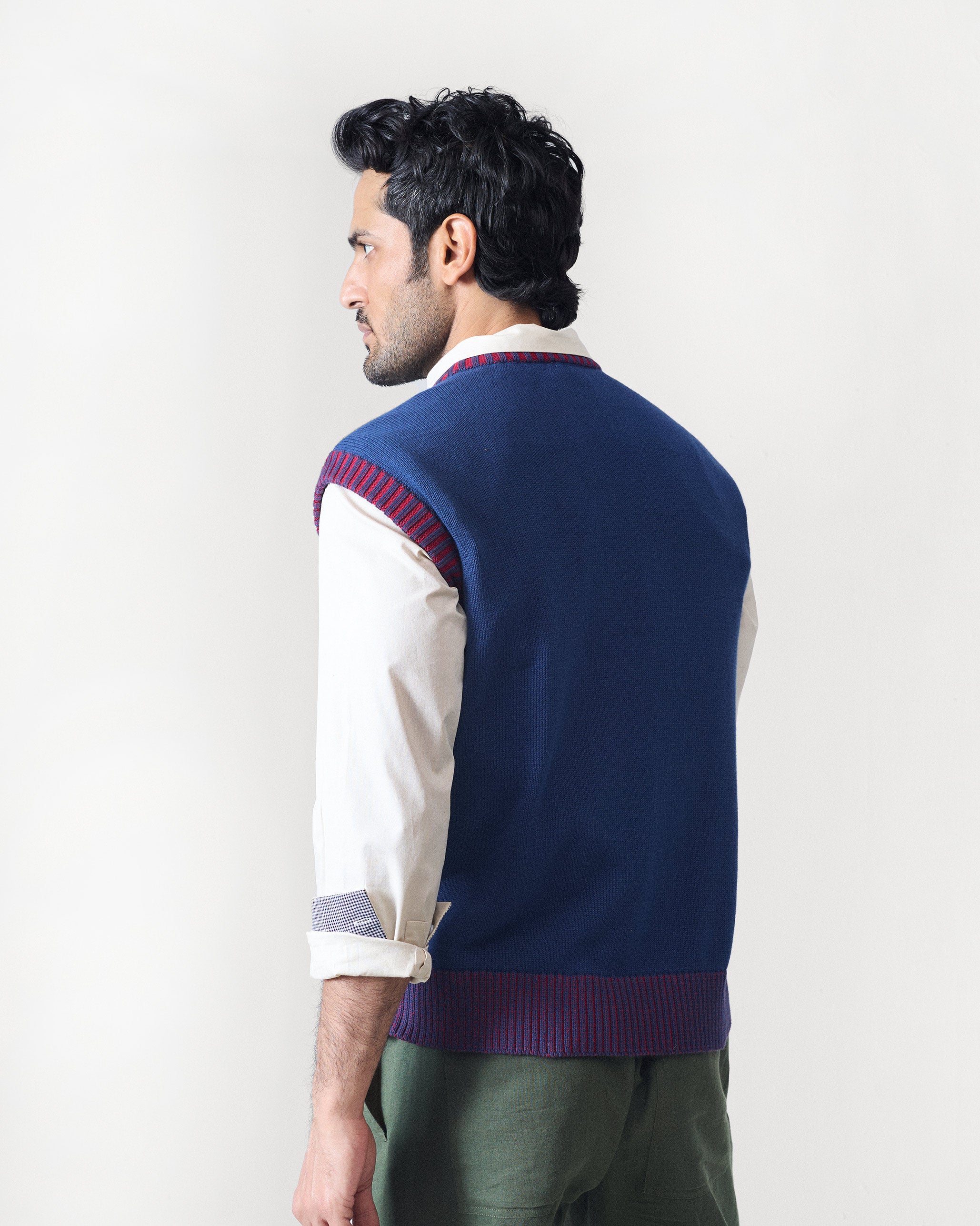 Pixel Sweater - Navy