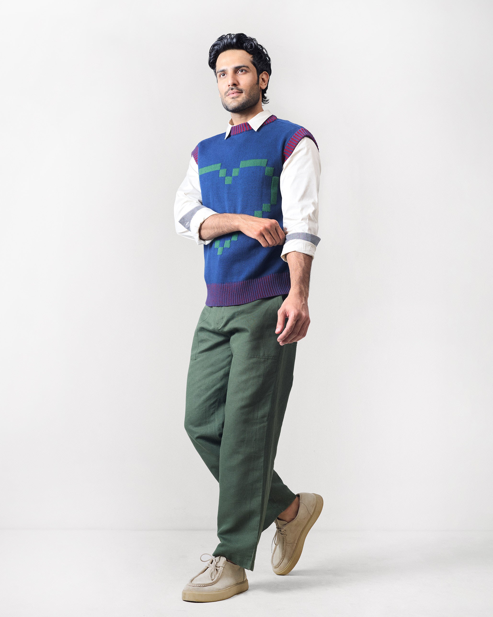 Pixel Sweater - Navy