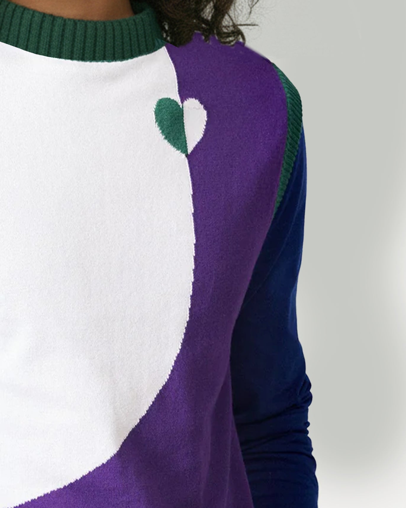 Kiaan Sweater - Purple & Ivory