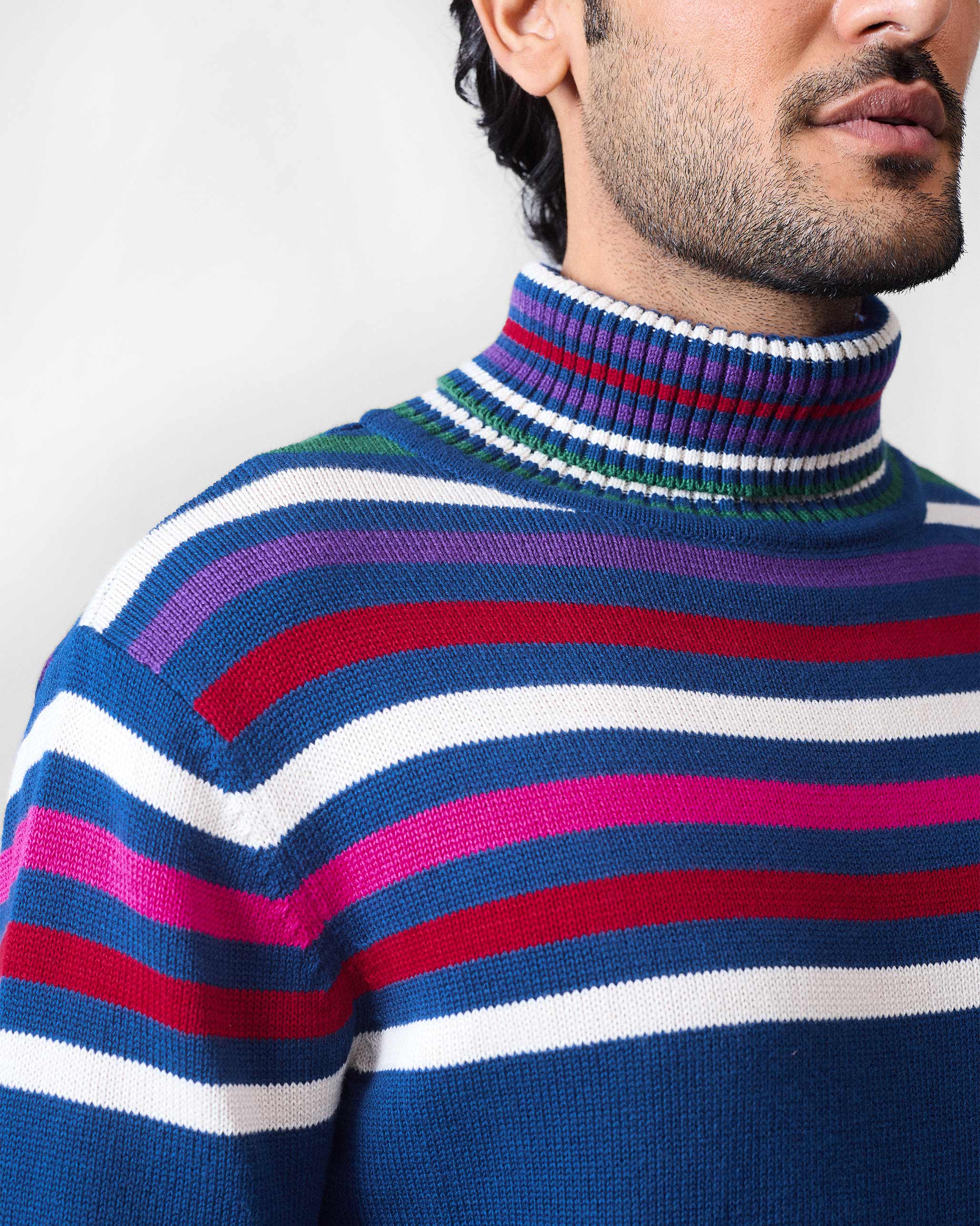 Ringer Sweater - Navy