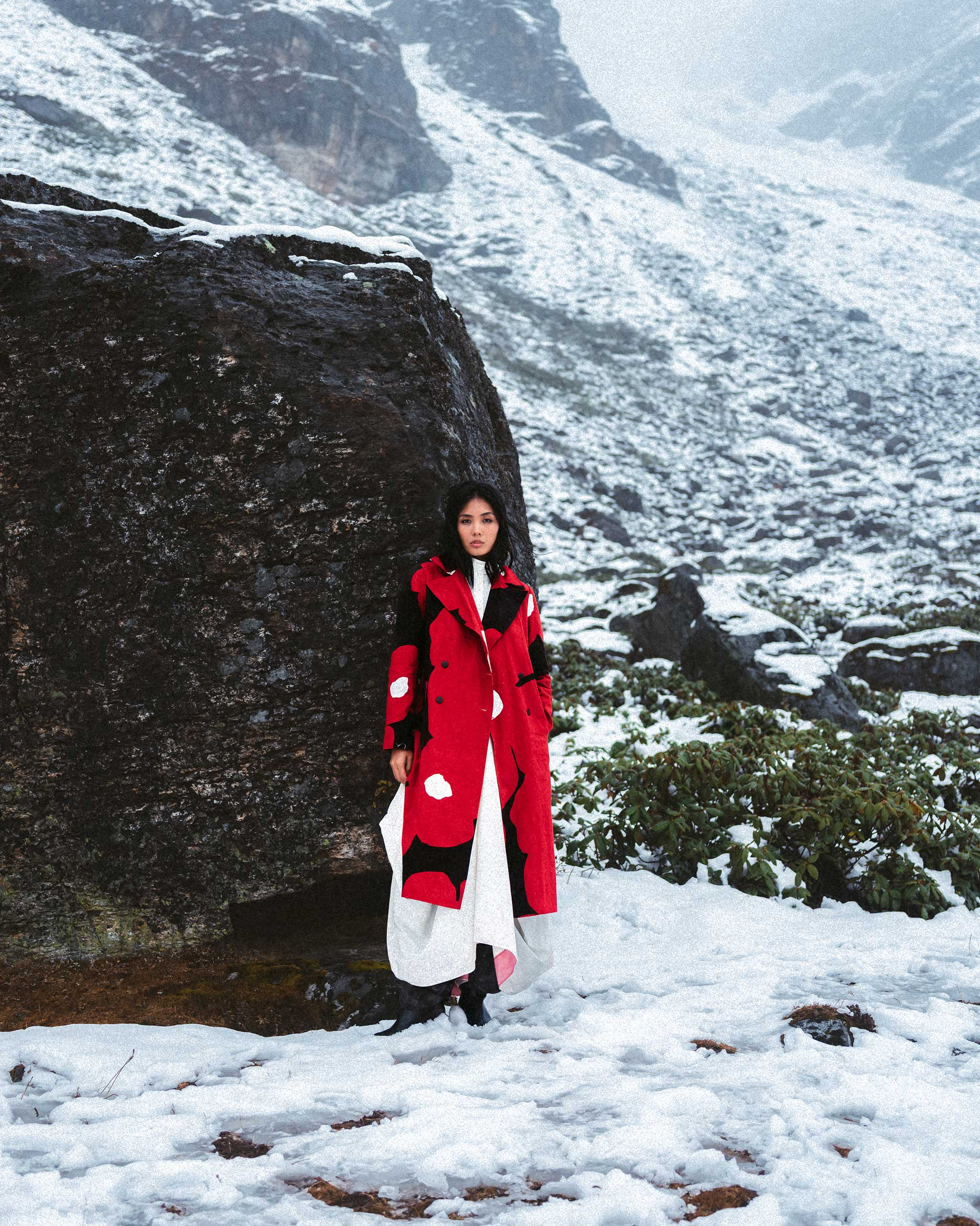 Flourish Jacket - Red & Black