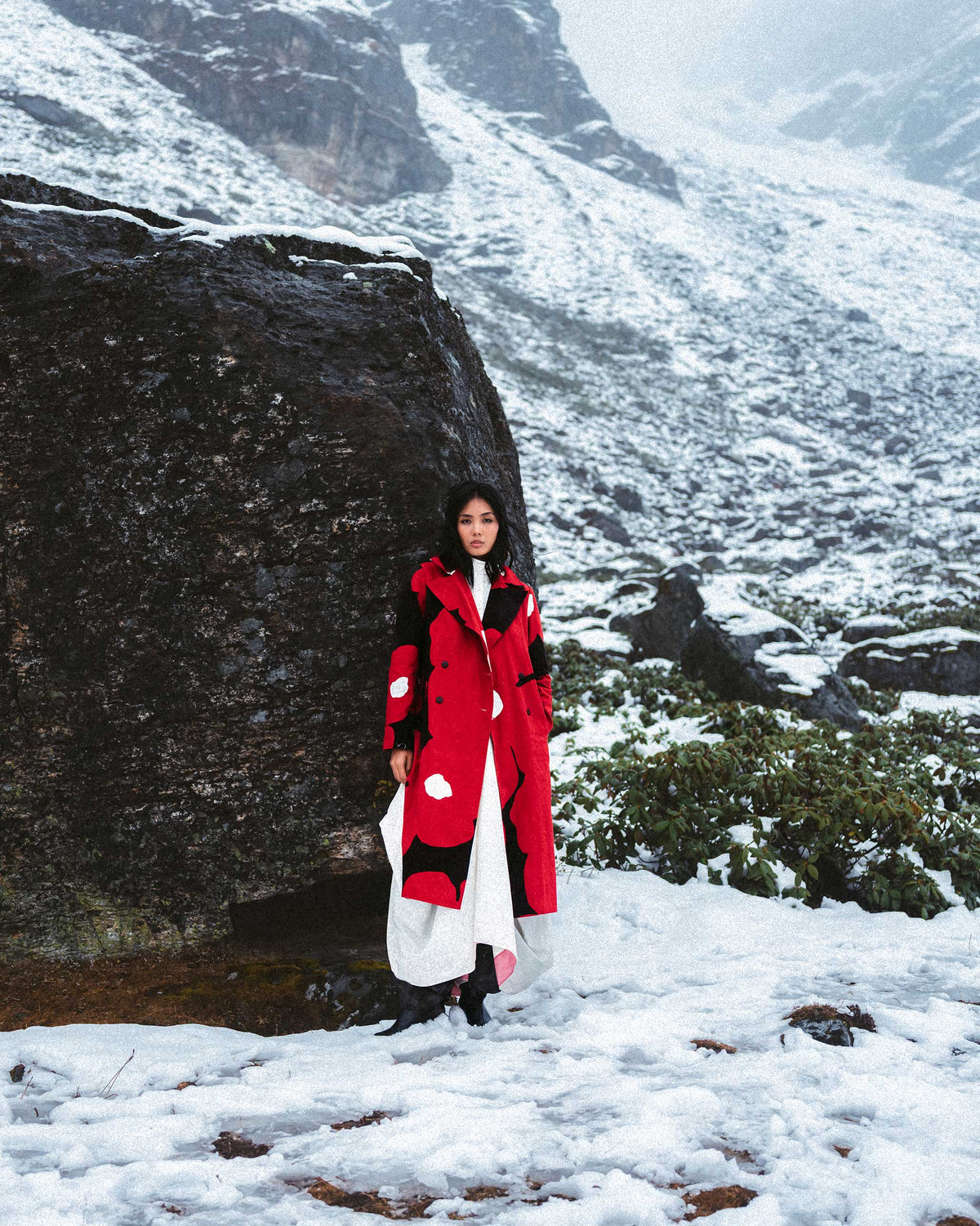 Flourish Jacket - Red & Black