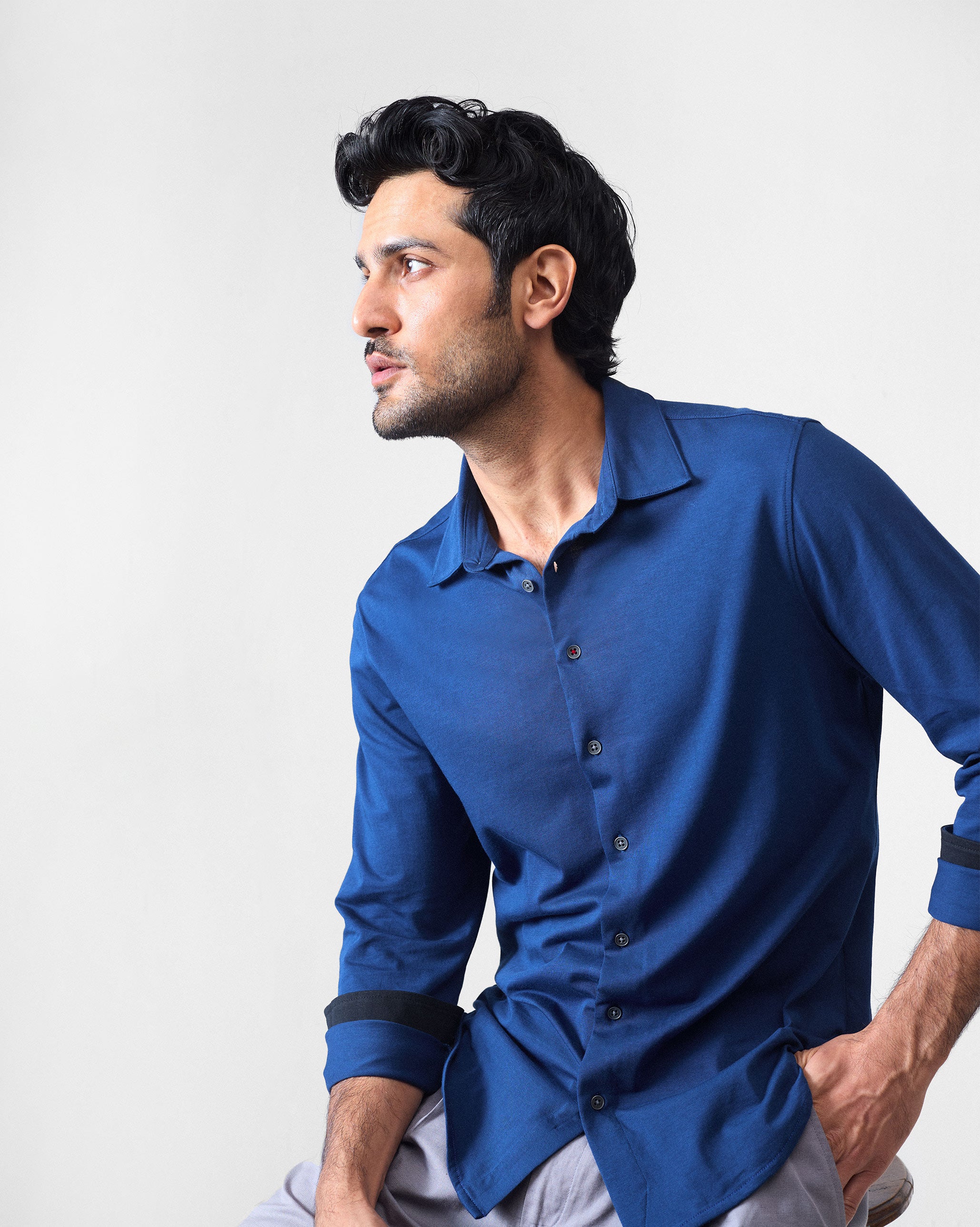 Abe Shirt - Navy Blue