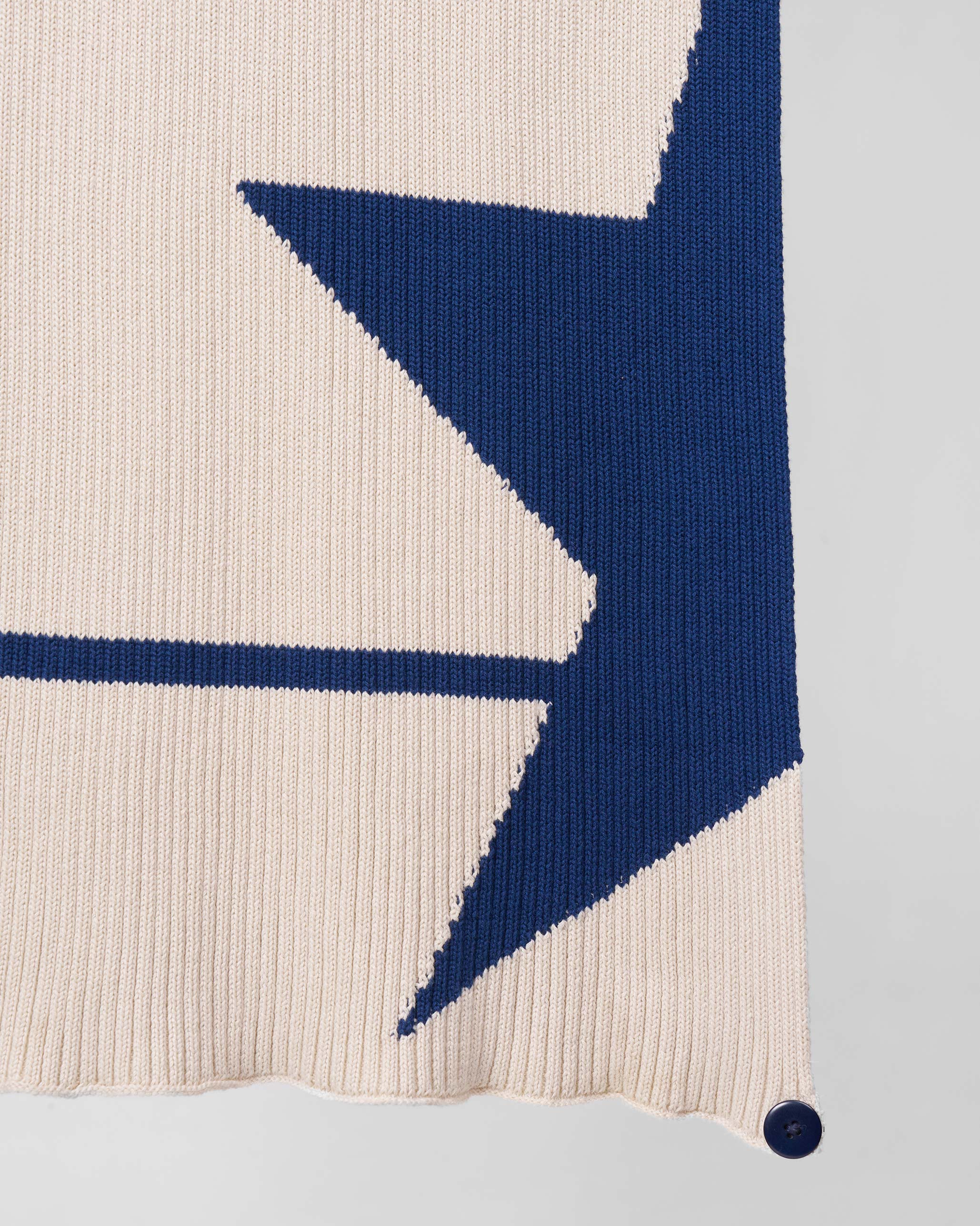 Star Power Scarf - Navy & Ivory