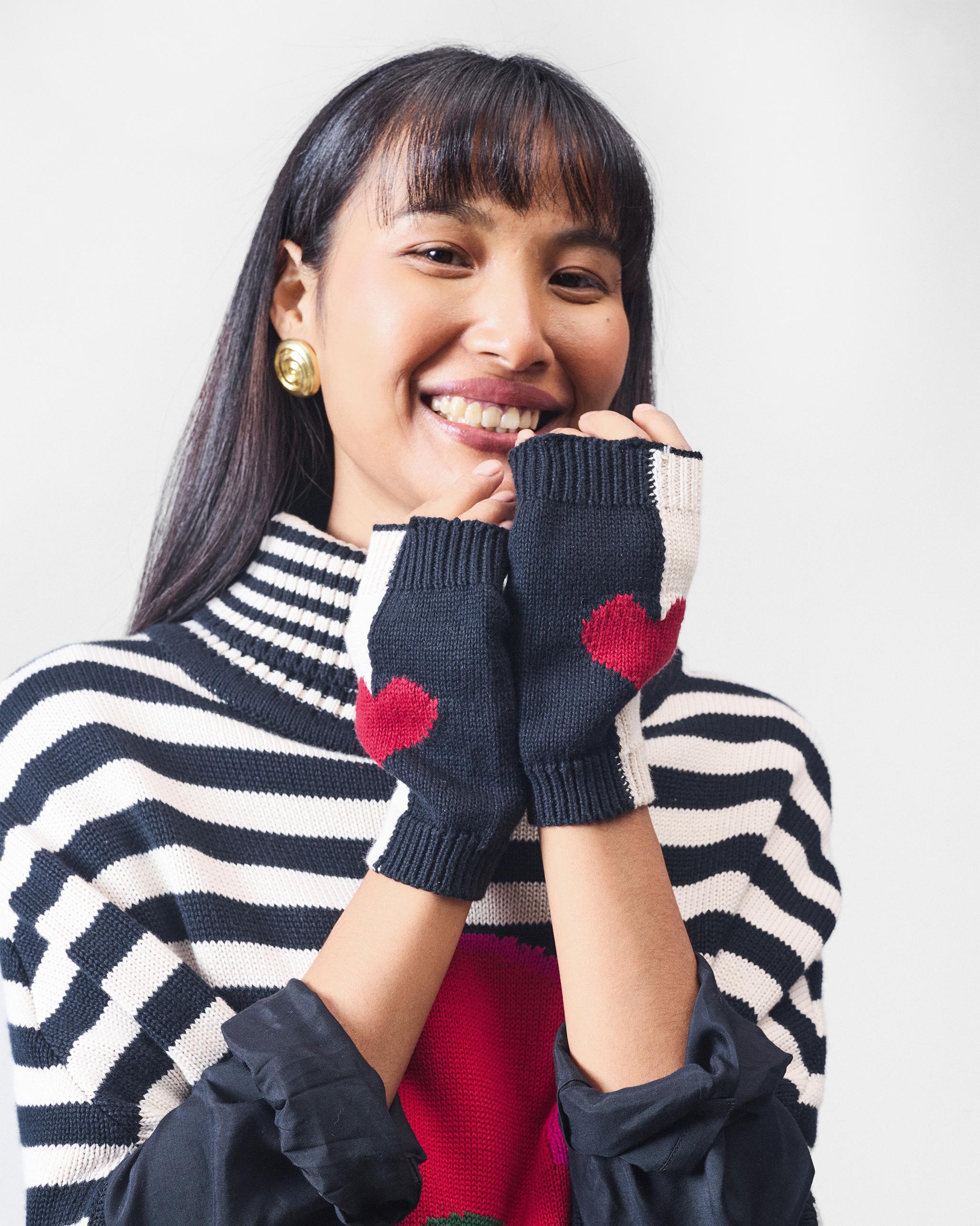 Monoheart Mittens - Black & White