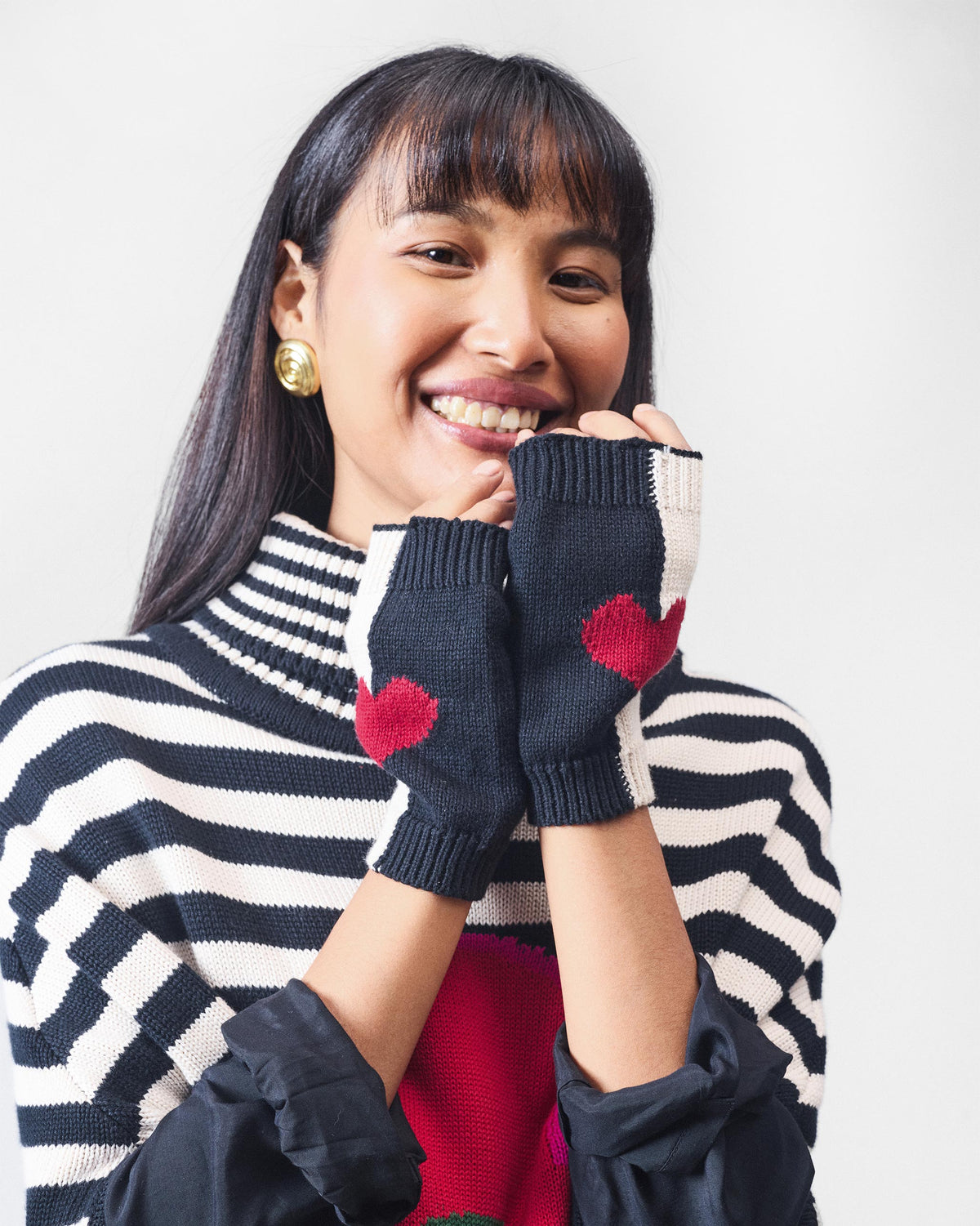 Monoheart Mittens - Black & White