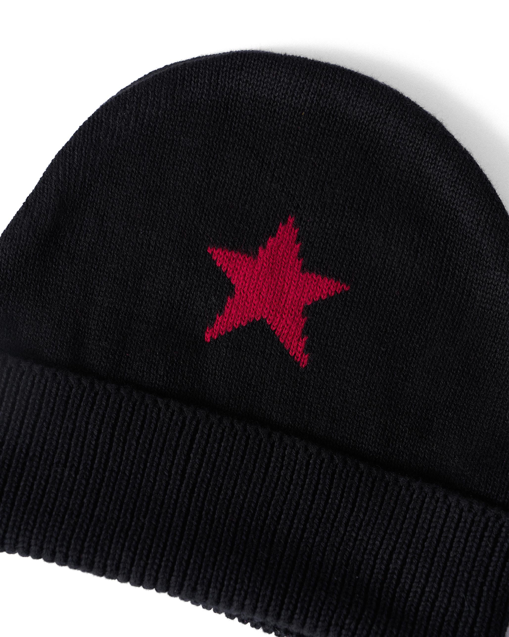 Star Code Beanie - Black & Red