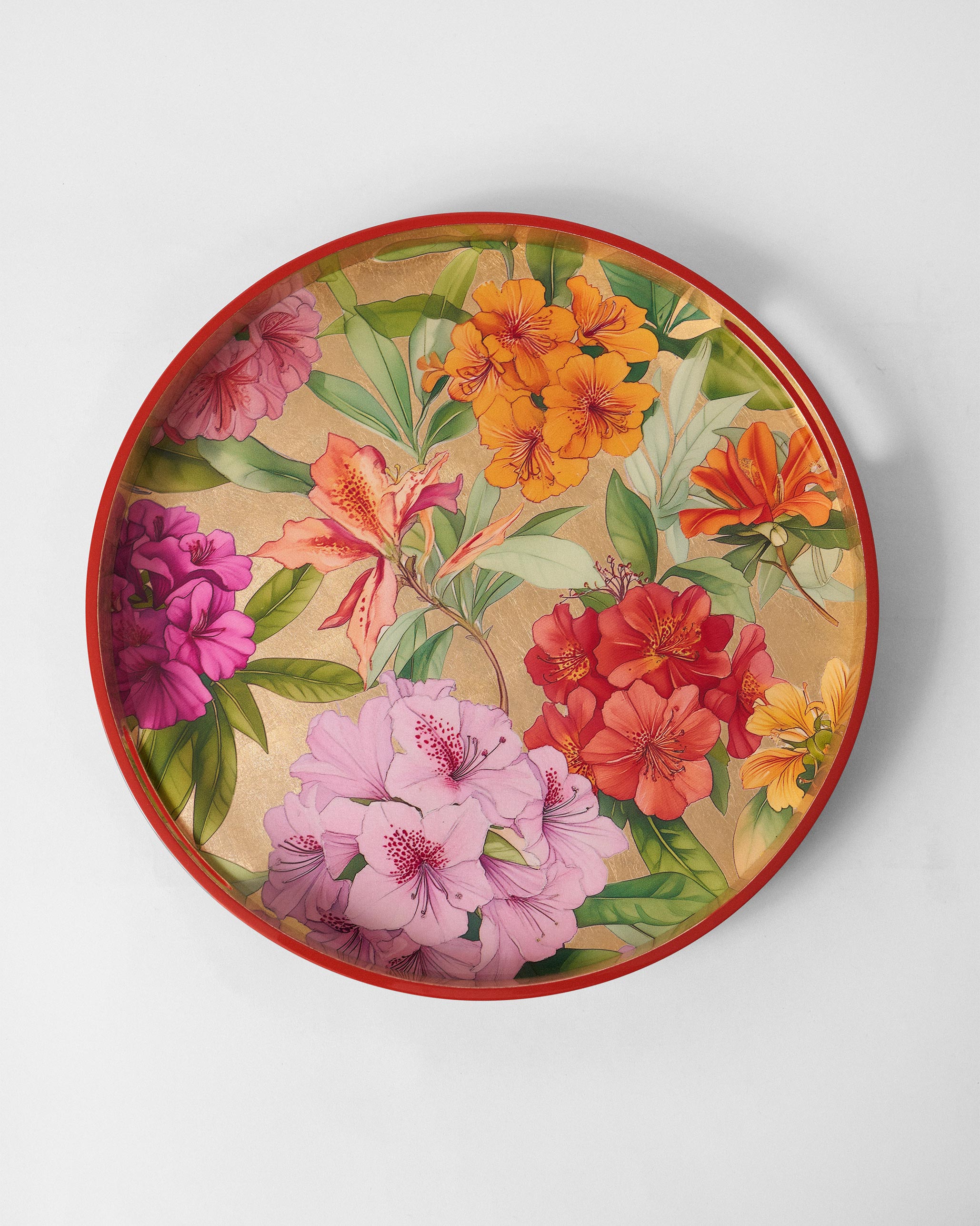 Blooming Flower Round Tray