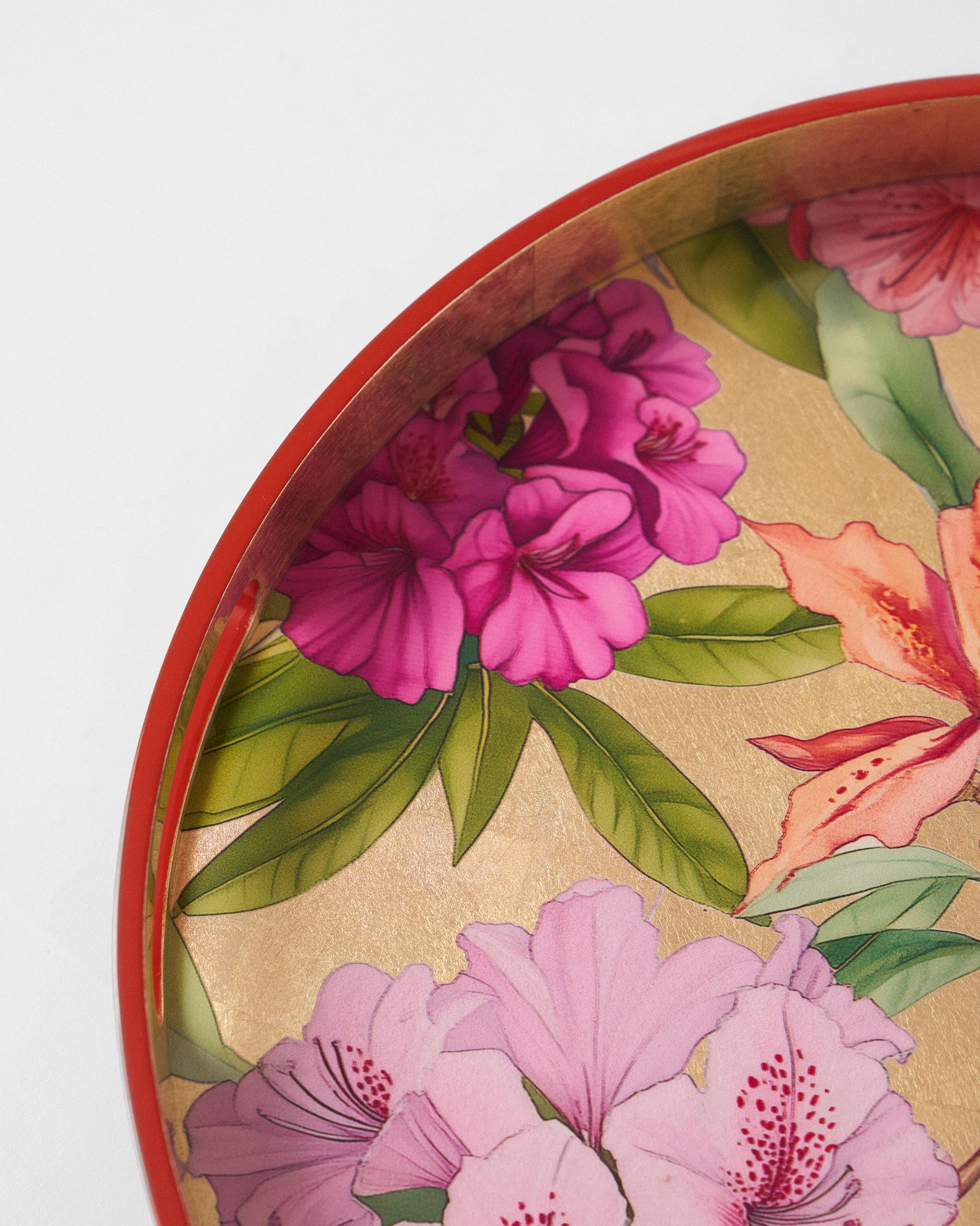Blooming Flower Round Tray