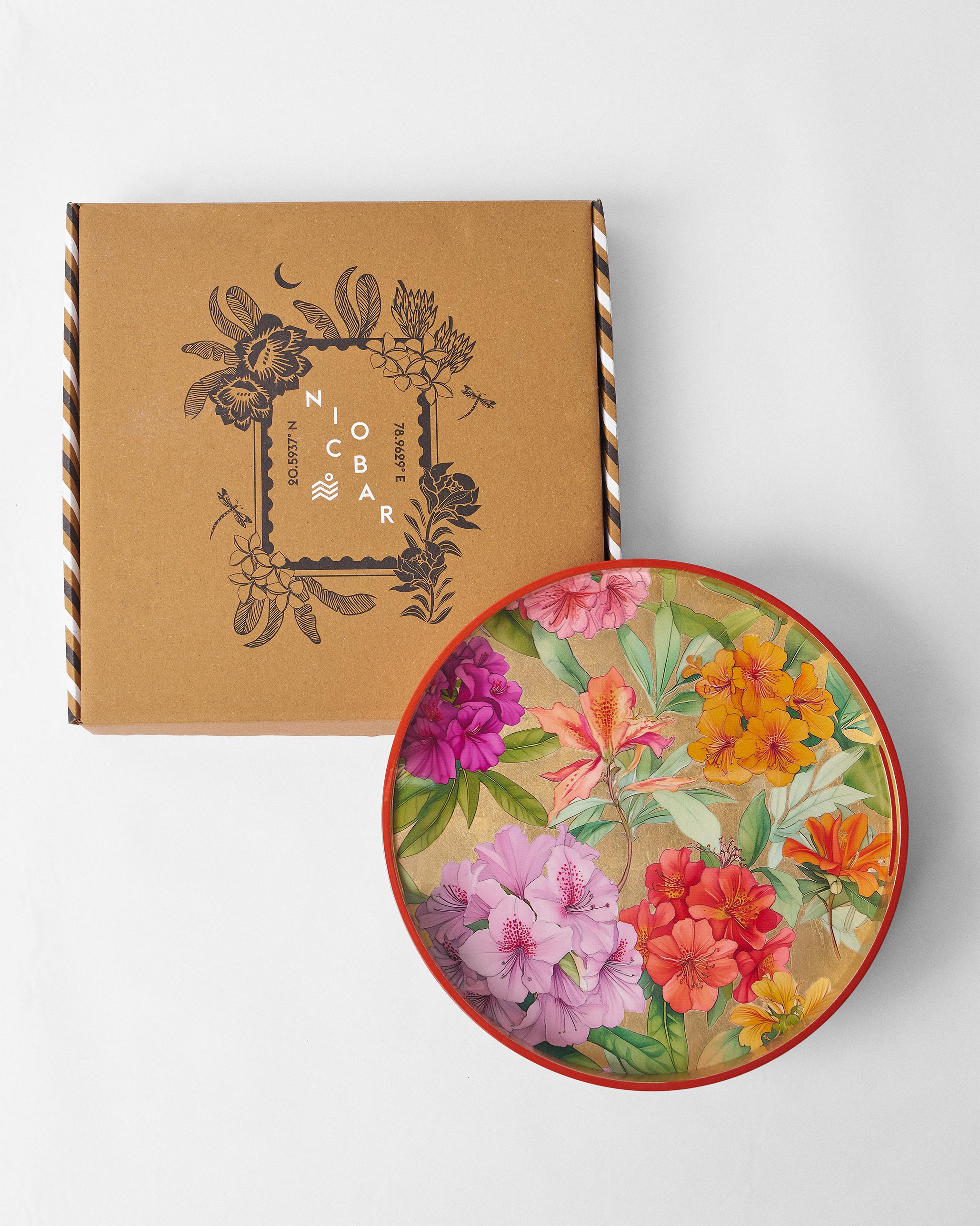 Blooming Flower Round Tray