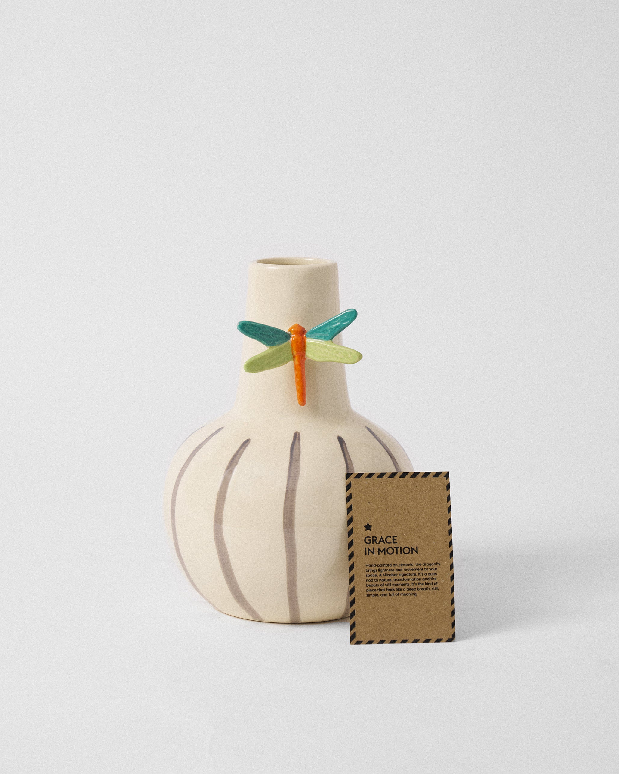Dragonfly Stripe Vase