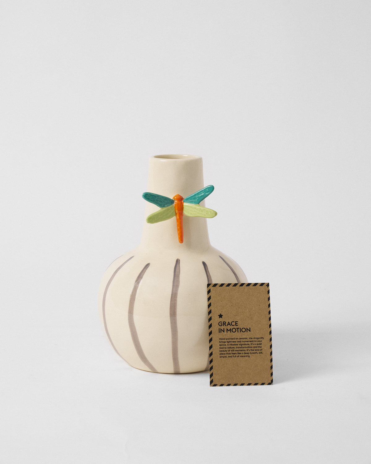 Dragonfly Stripe Vase