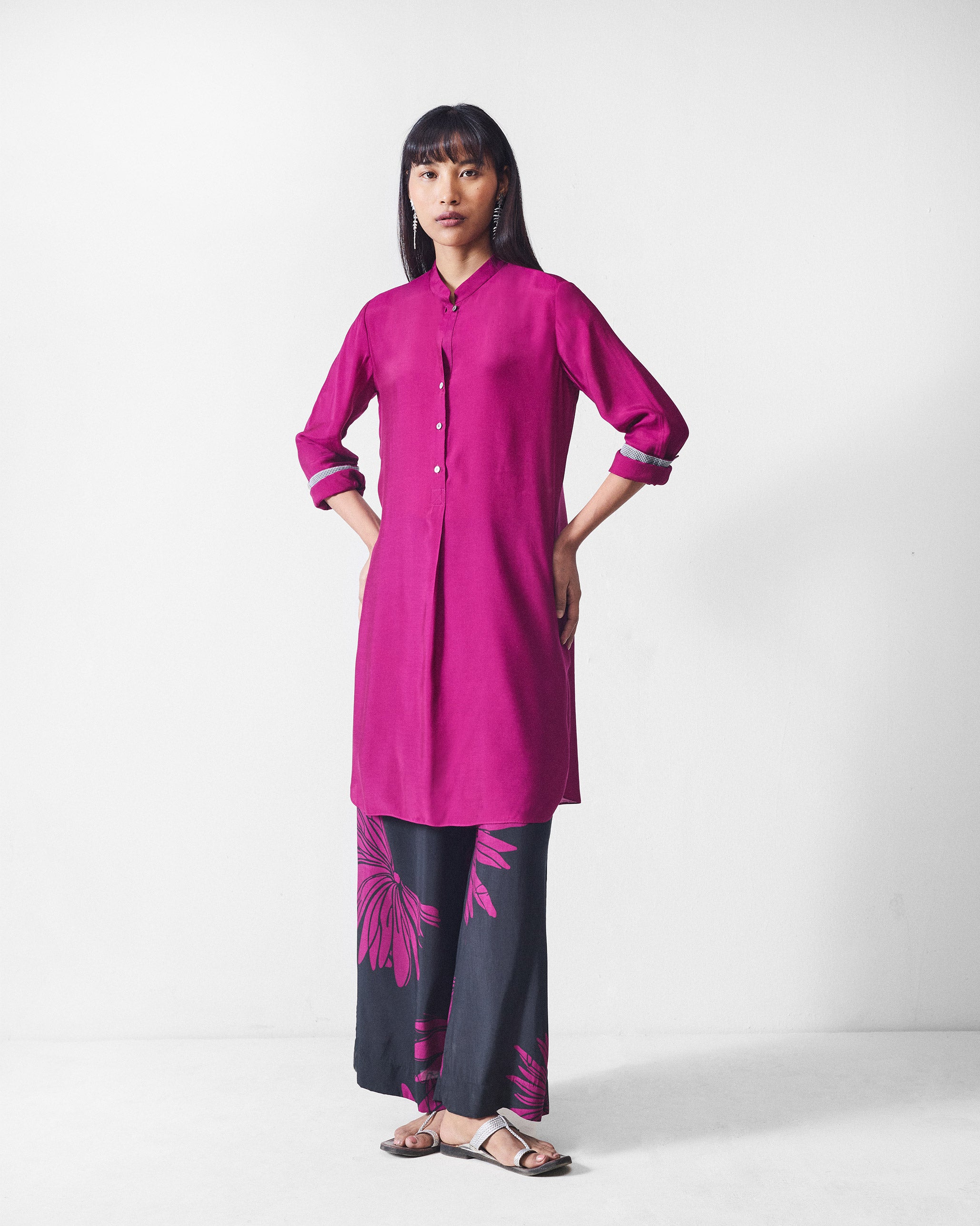 Basic Mid length Kurta - Mulberry