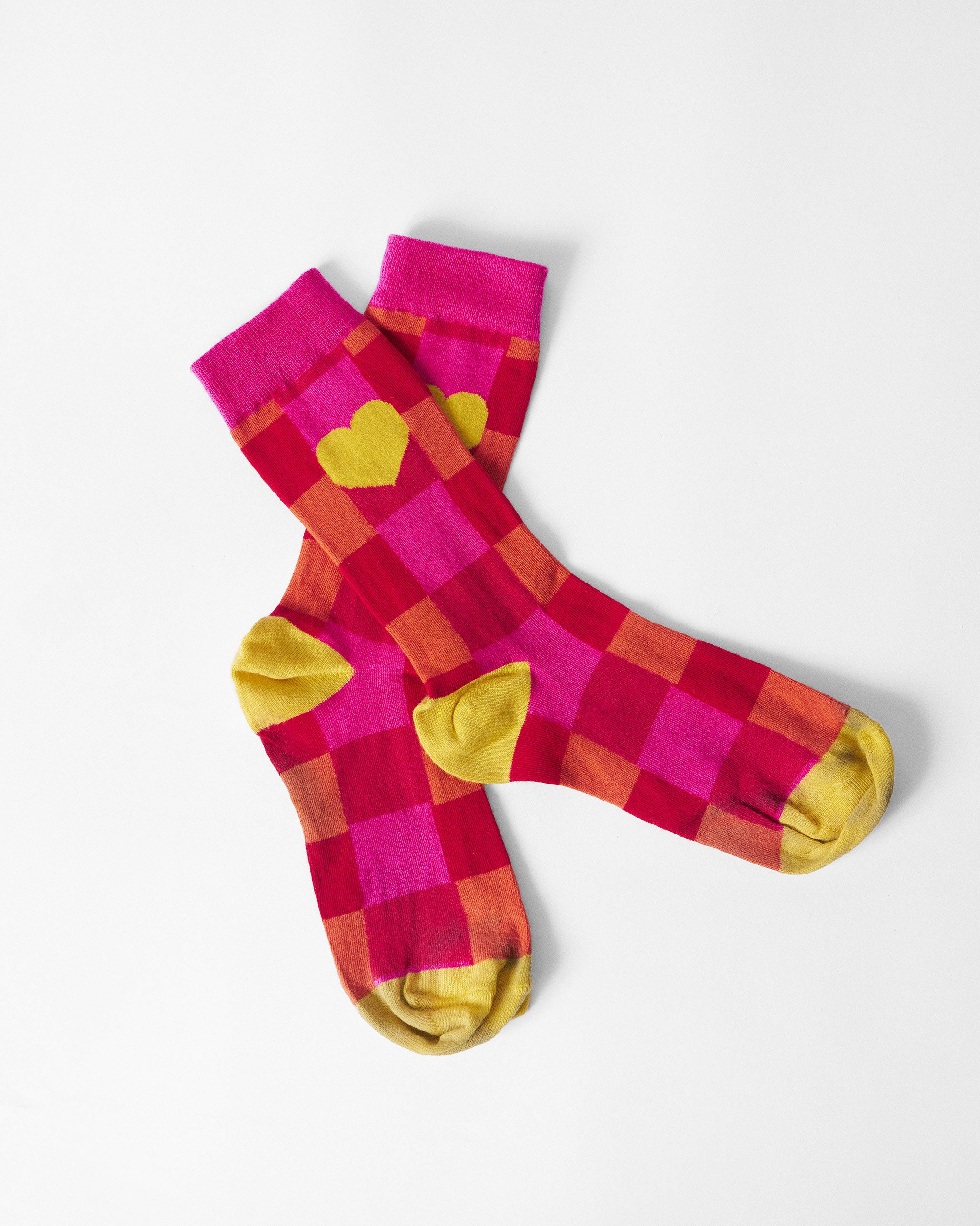 Heart and Sole Socks - Fuchsia & Red