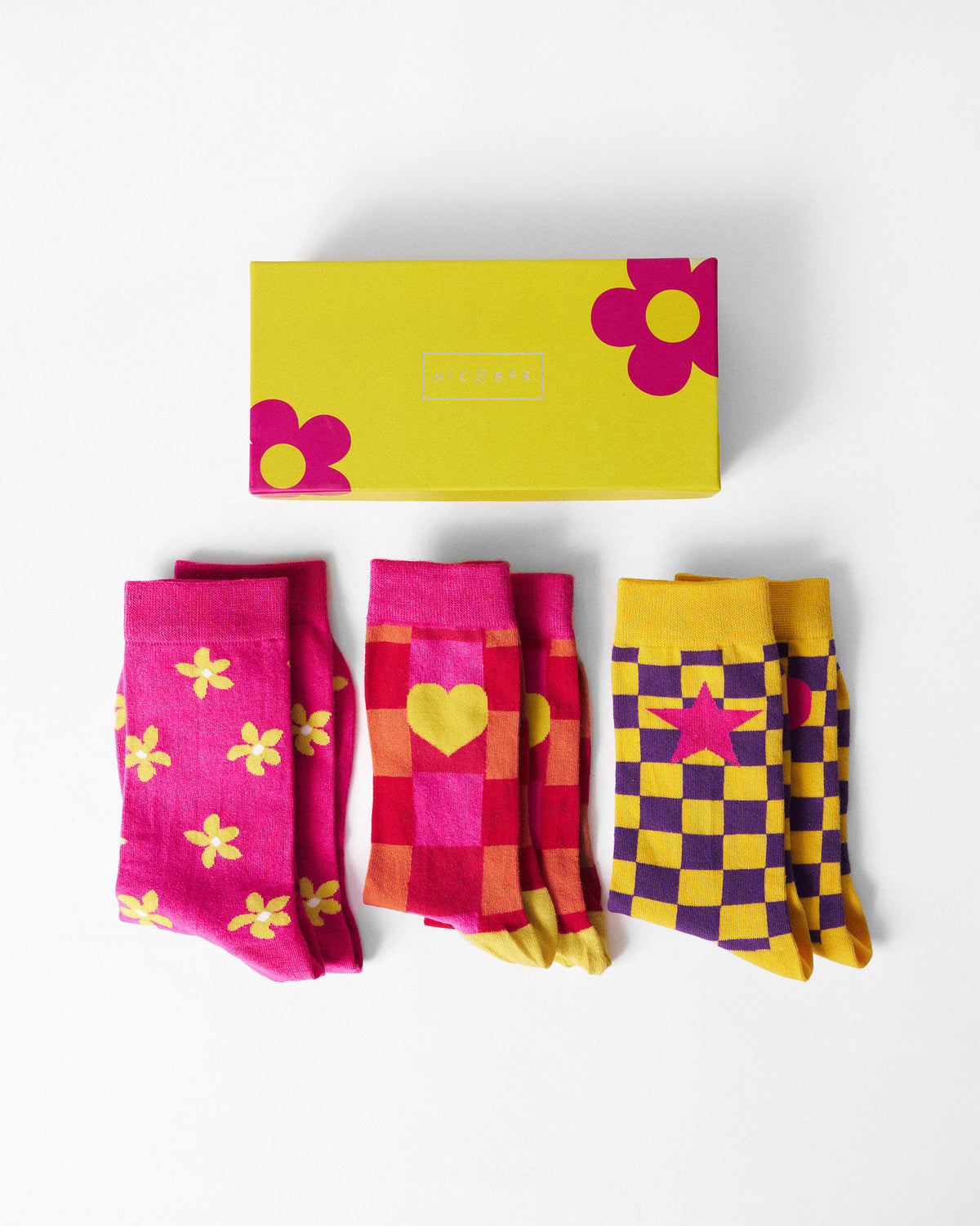 Heart and Sole Socks - Fuchsia & Red