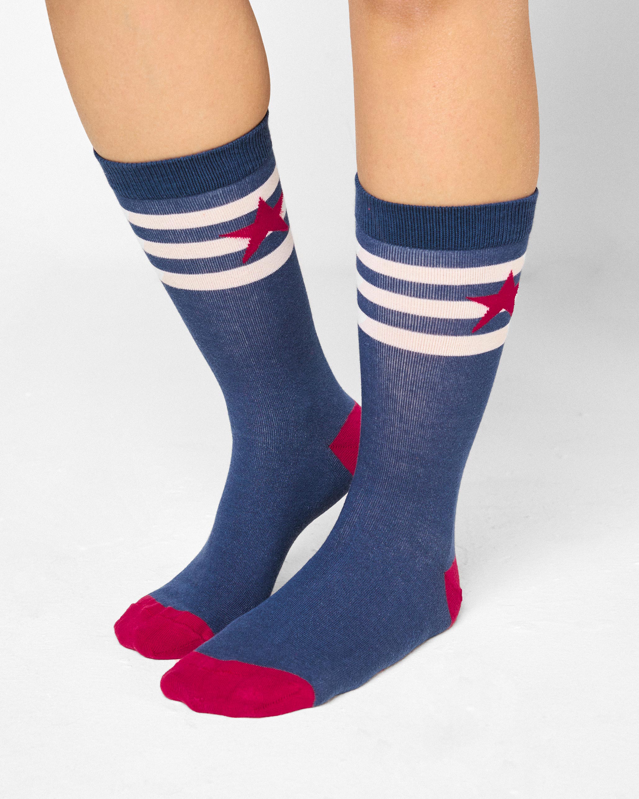 Starbed Socks - Navy & Red