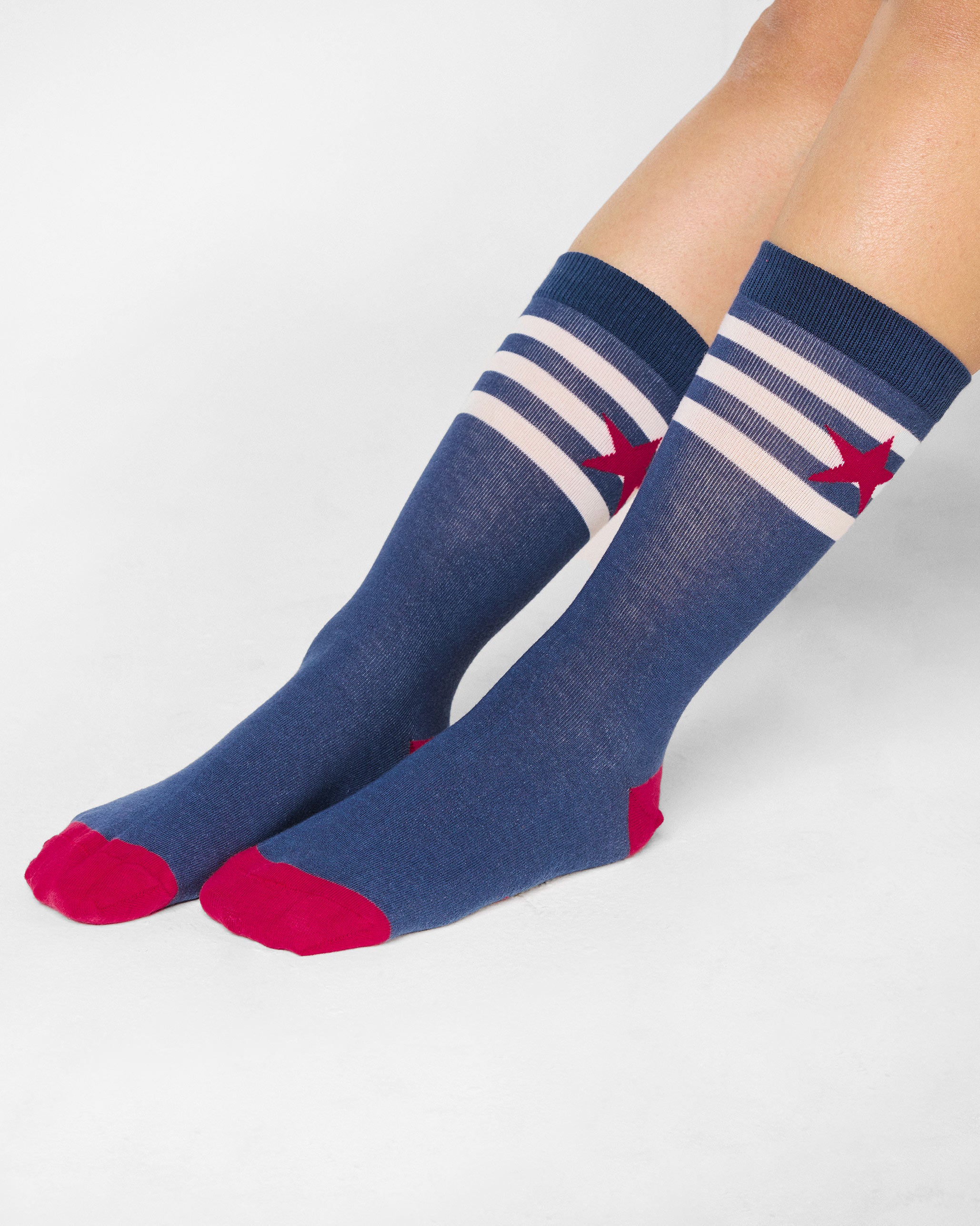 Starbed Socks - Navy & Red