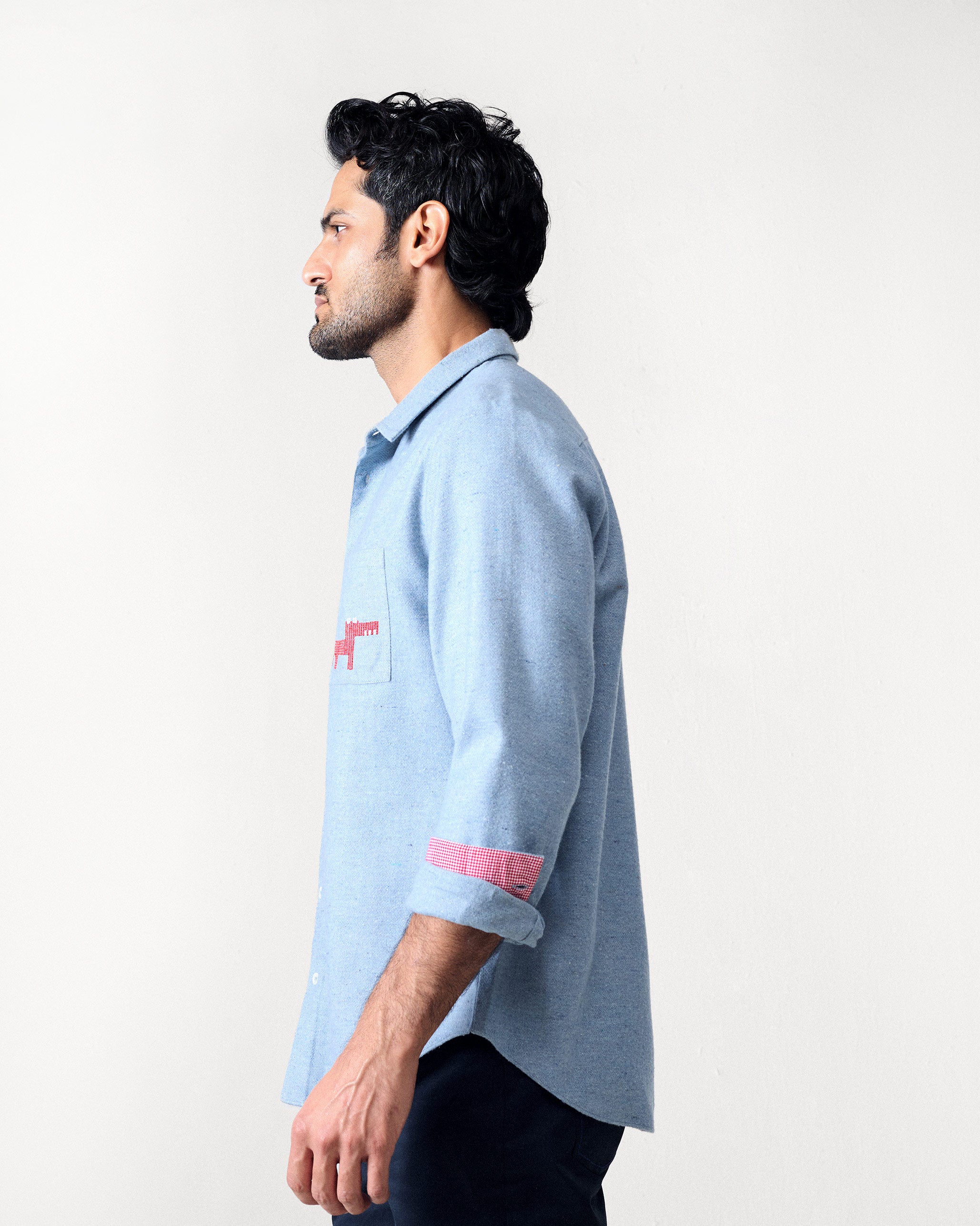 Musafir Pocket Shirt - Light Blue