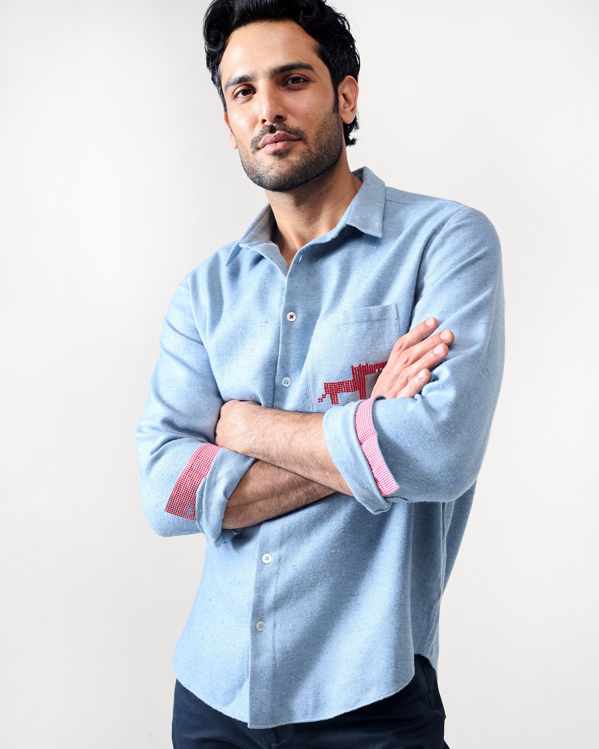 Musafir Pocket Shirt - Light Blue