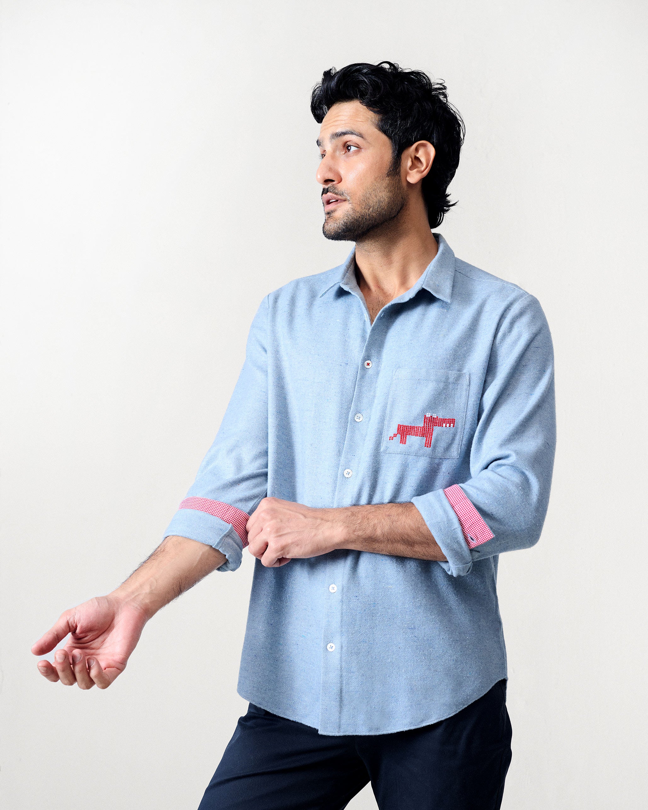 Musafir Pocket Shirt - Light Blue