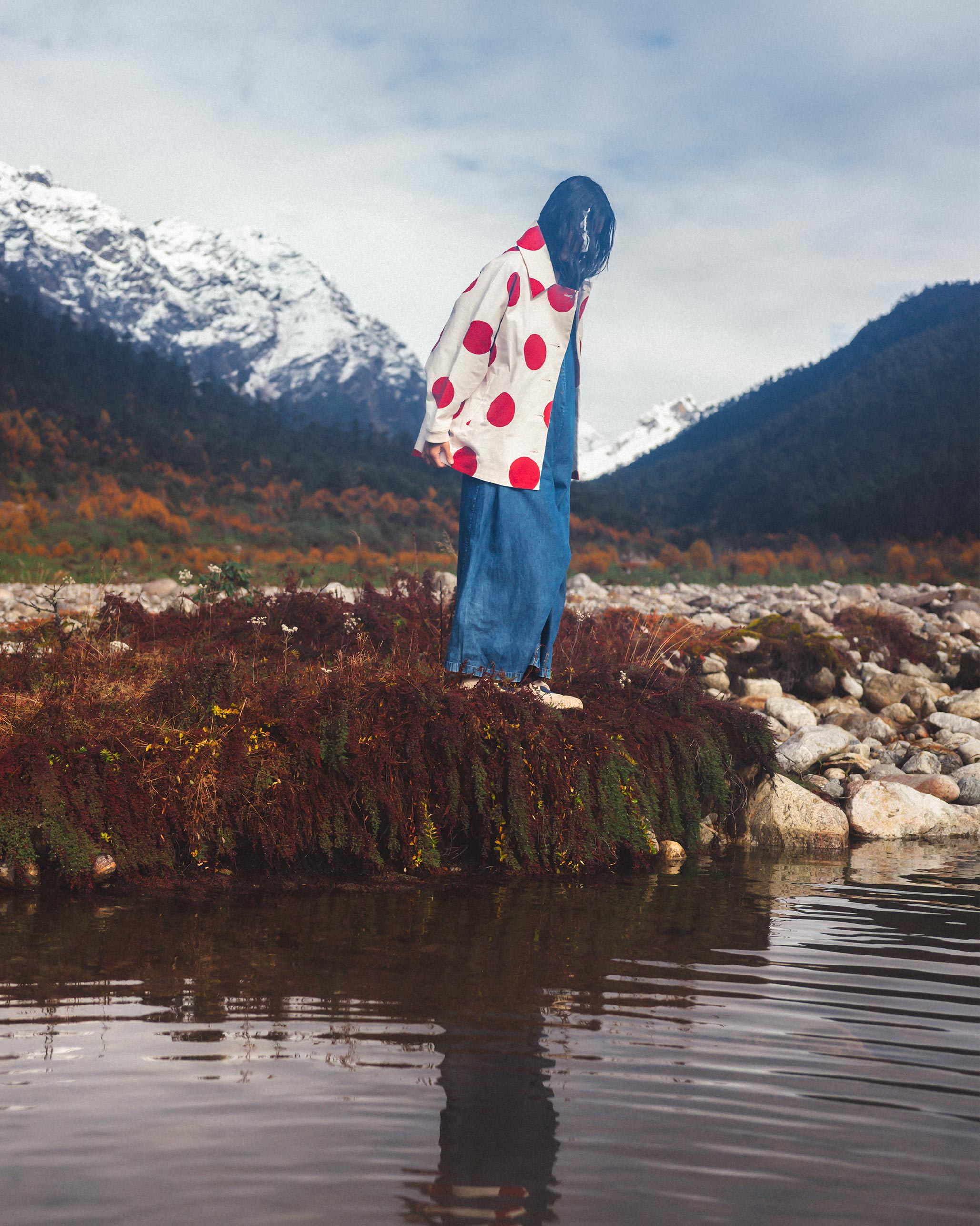 Dottie Jacket - Ivory & Red