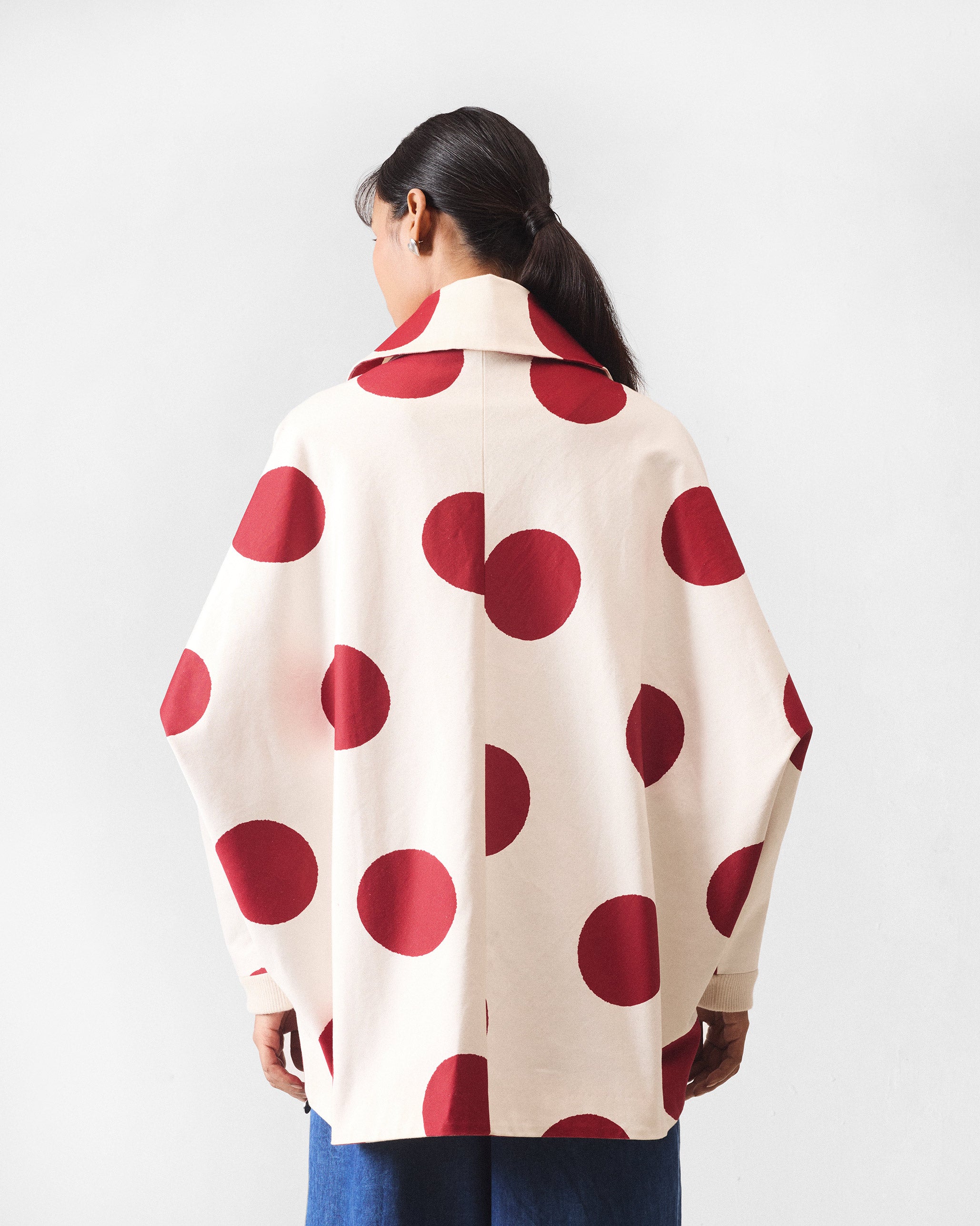 Dottie Jacket - Ivory & Red
