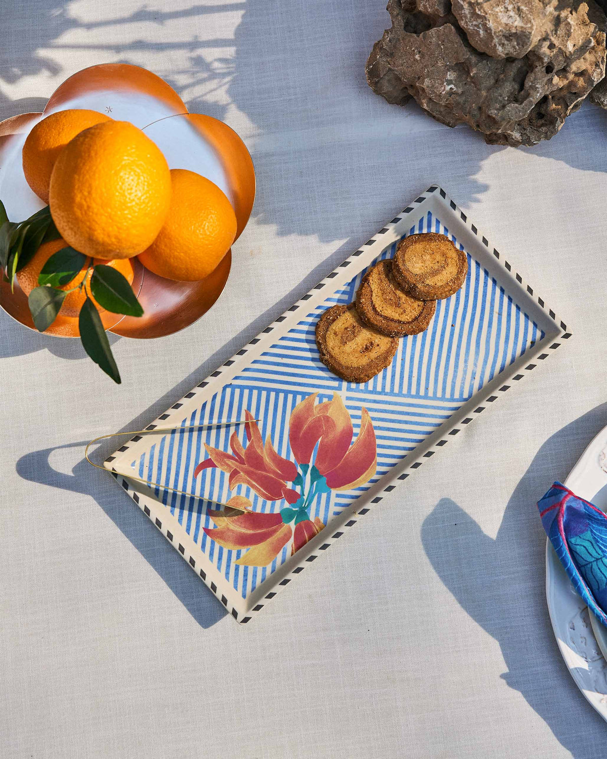 Palash Cookie Tray with Tong