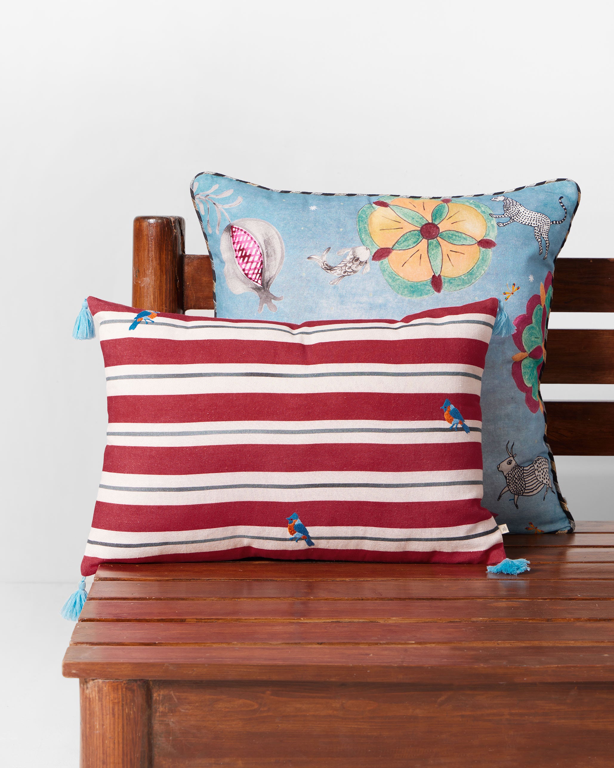Bulbul Stripes Cushion Cover