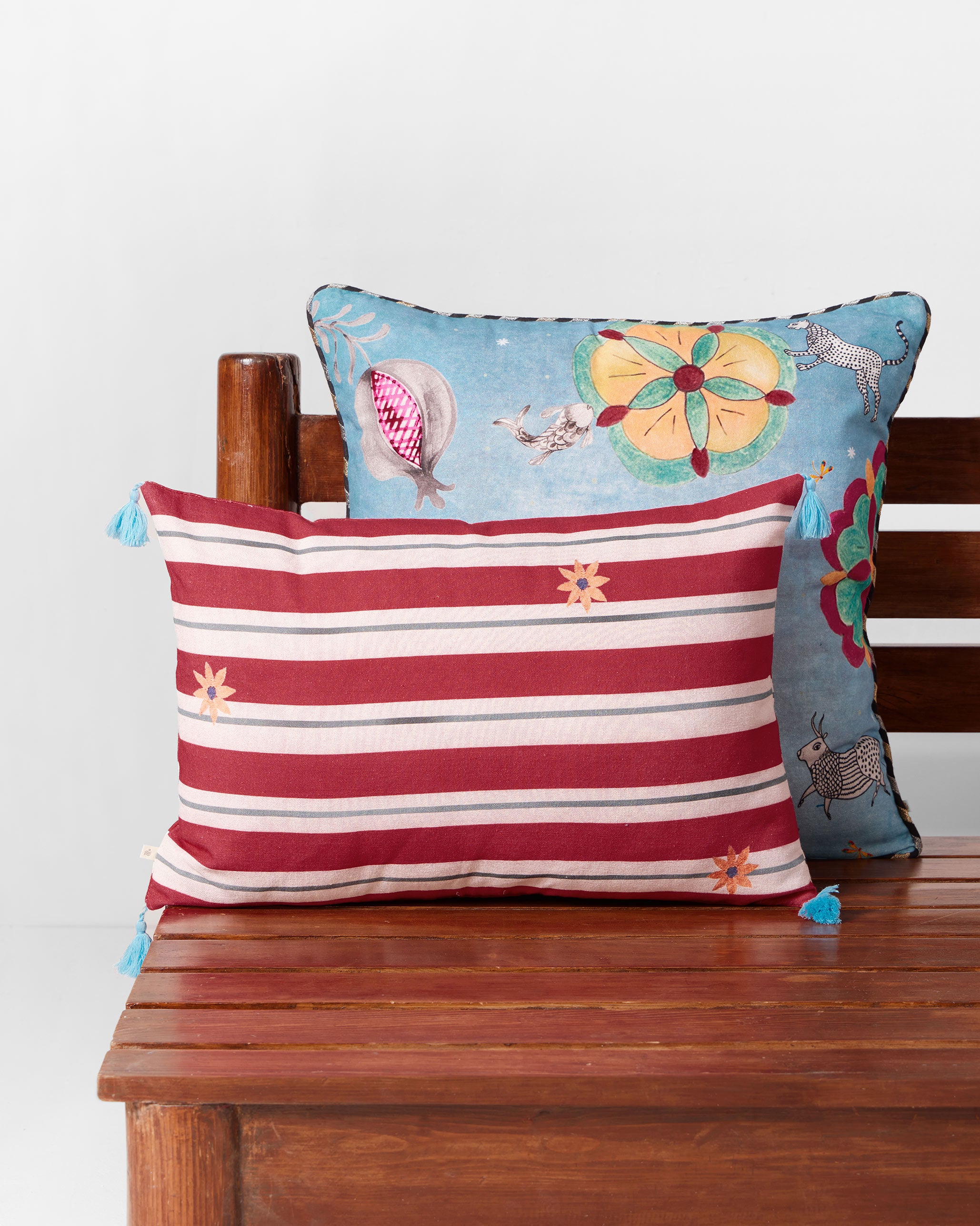 Bulbul Stripes Cushion Cover