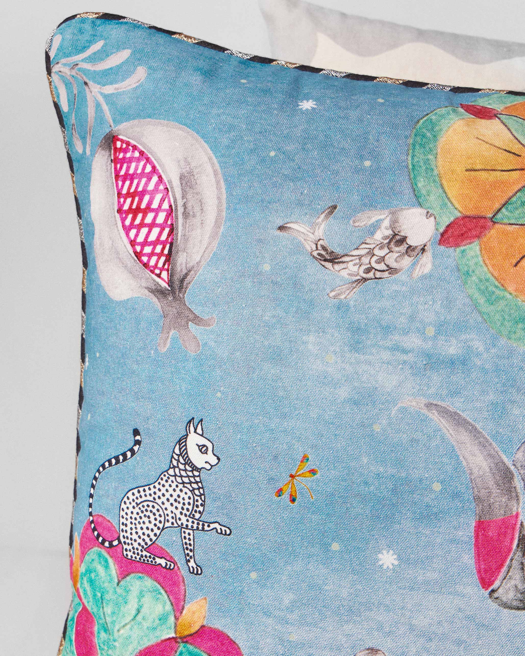 Anara Cushion Cover -Blue