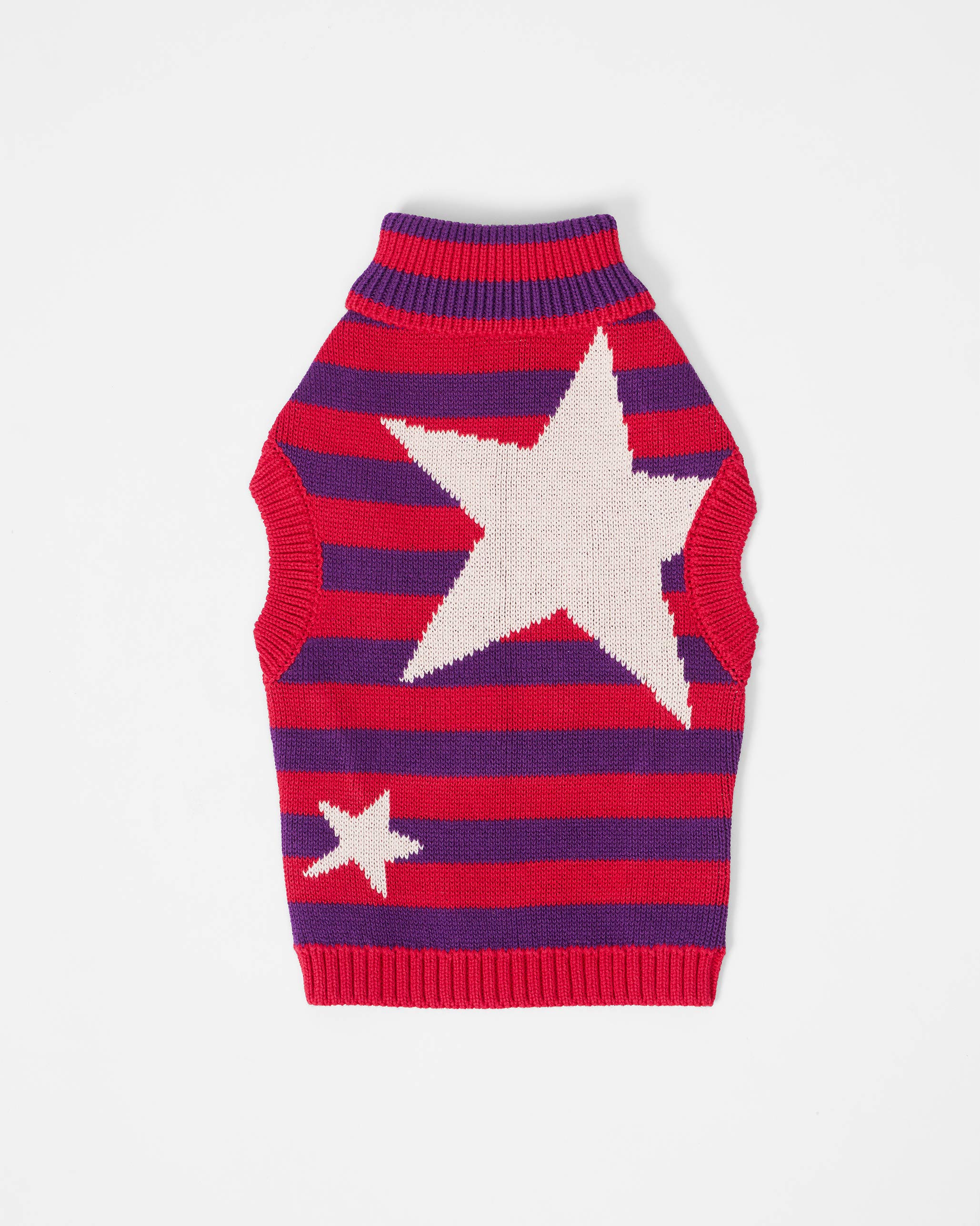 Cosmic Canine Dog Sweater - Red and purple