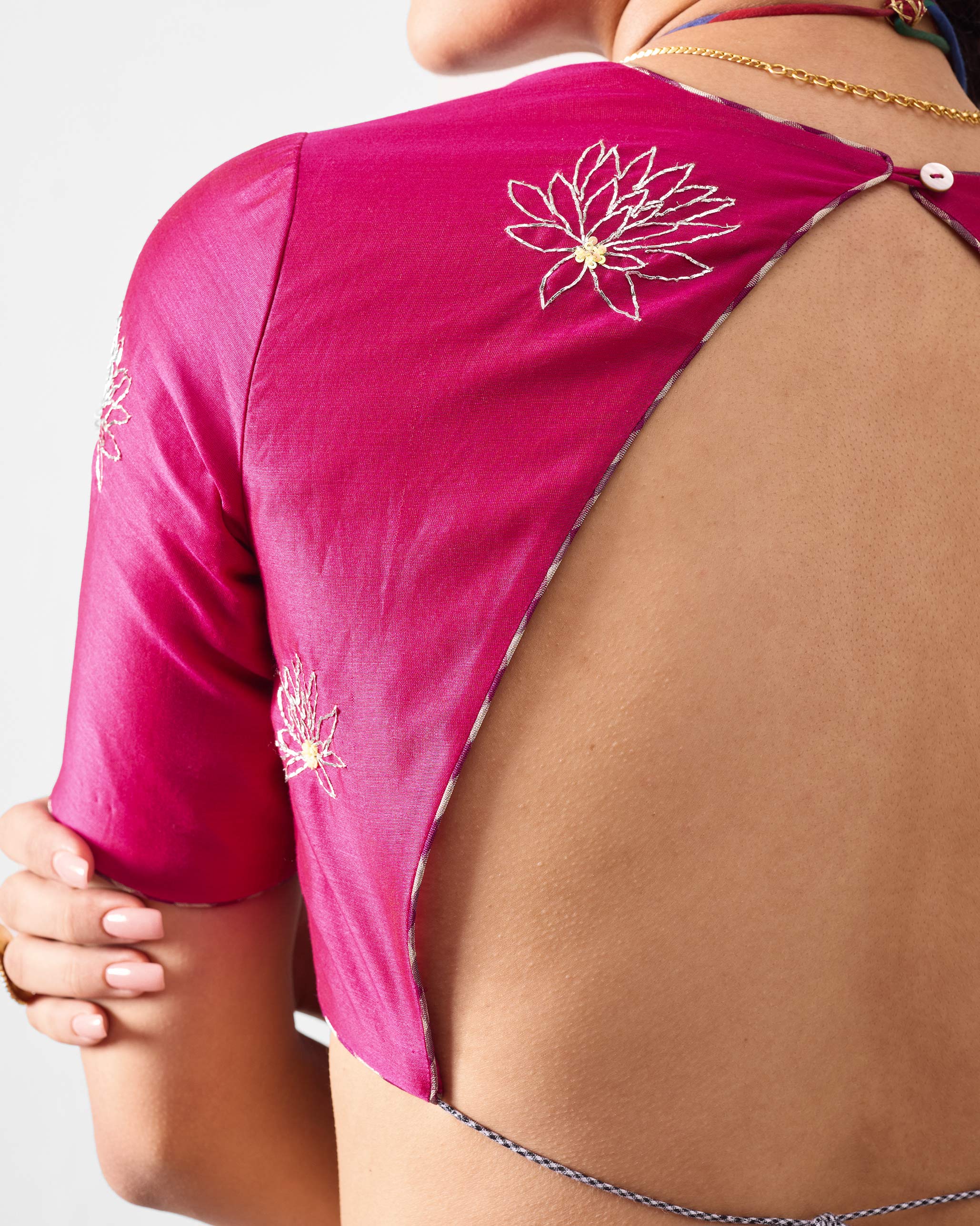 Dori Blouse - Fuchsia Embroidered