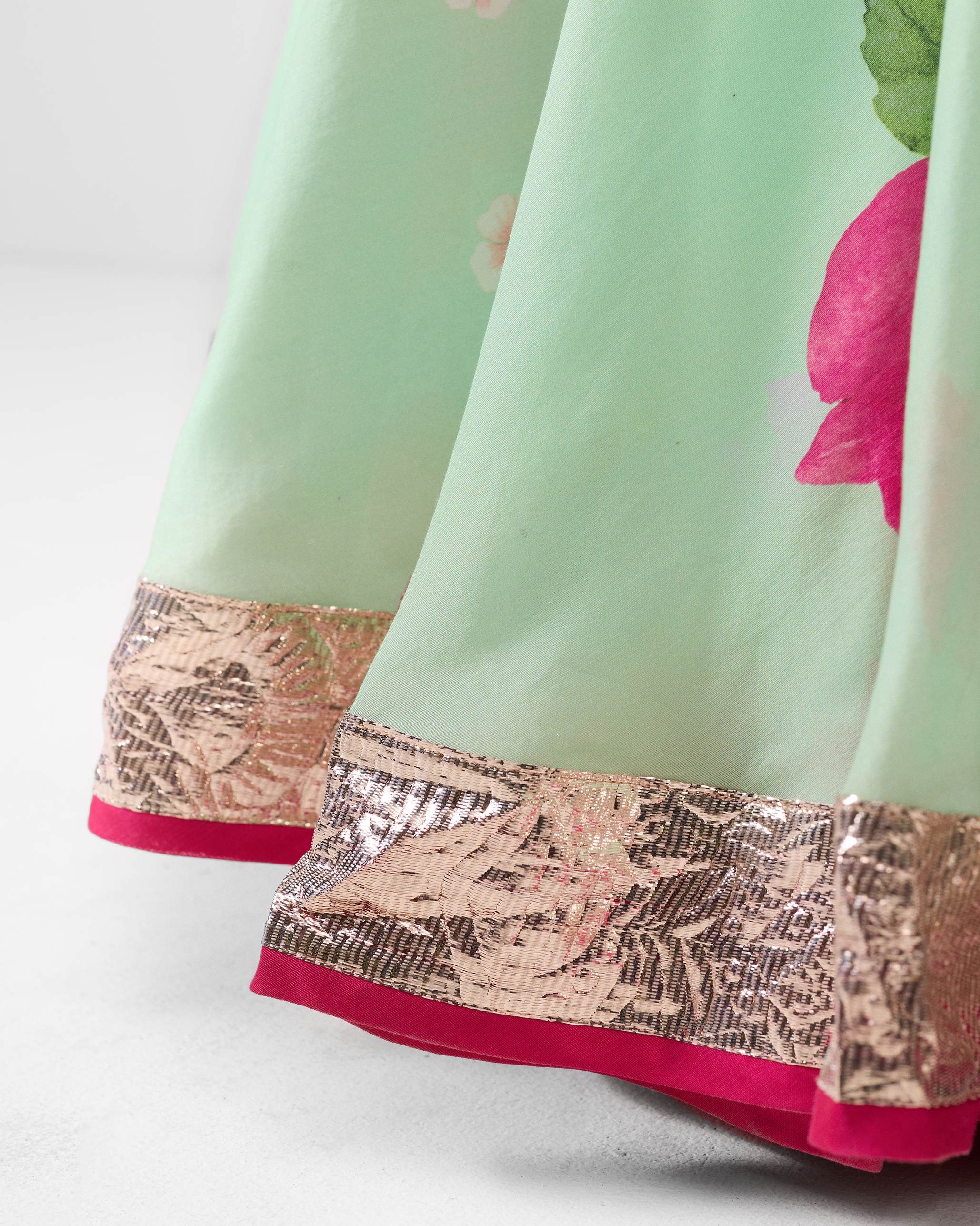 Vaya Skirt - Sea blue & Fuchsia Printed