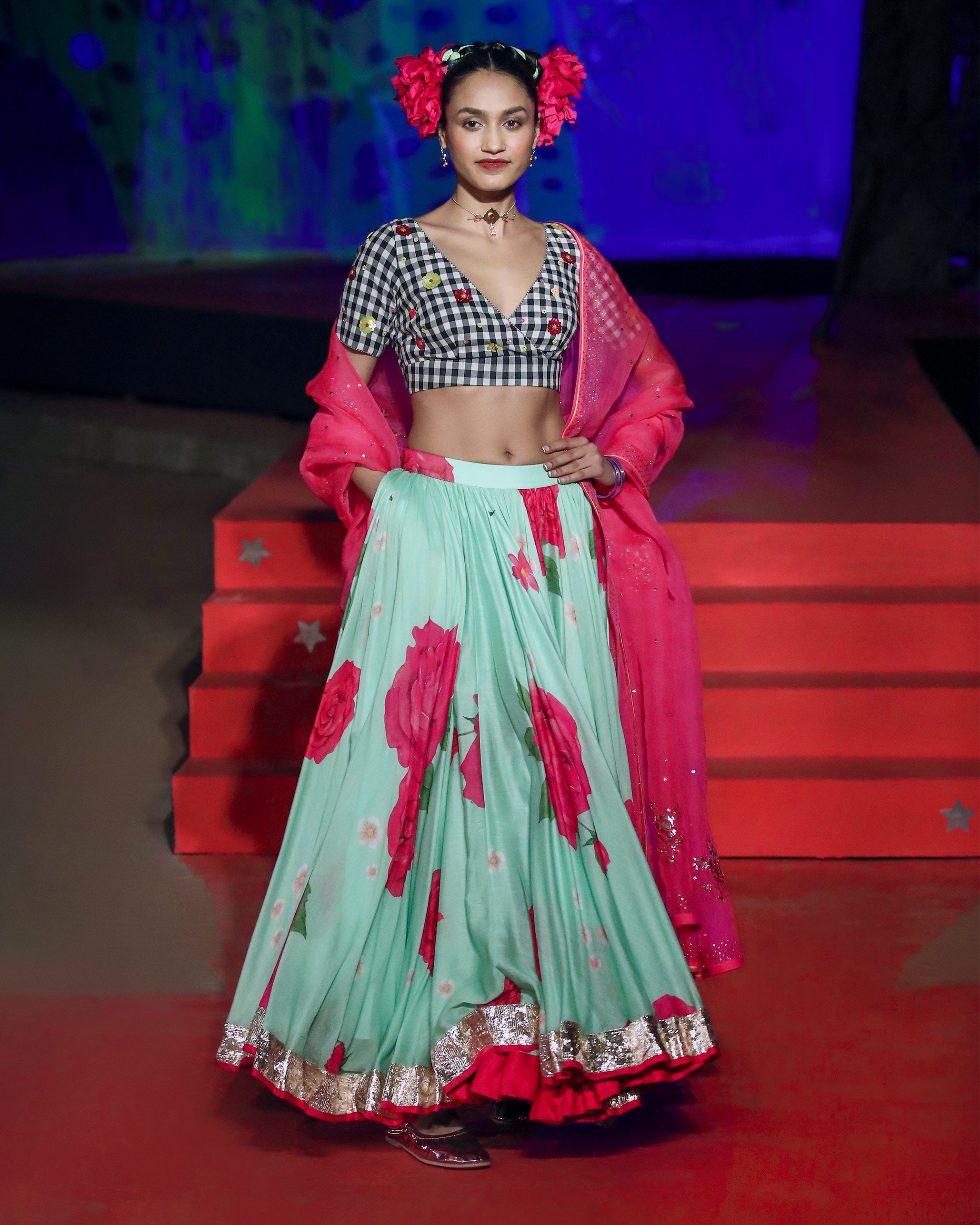Mahira Dupatta - Pink Embroidered