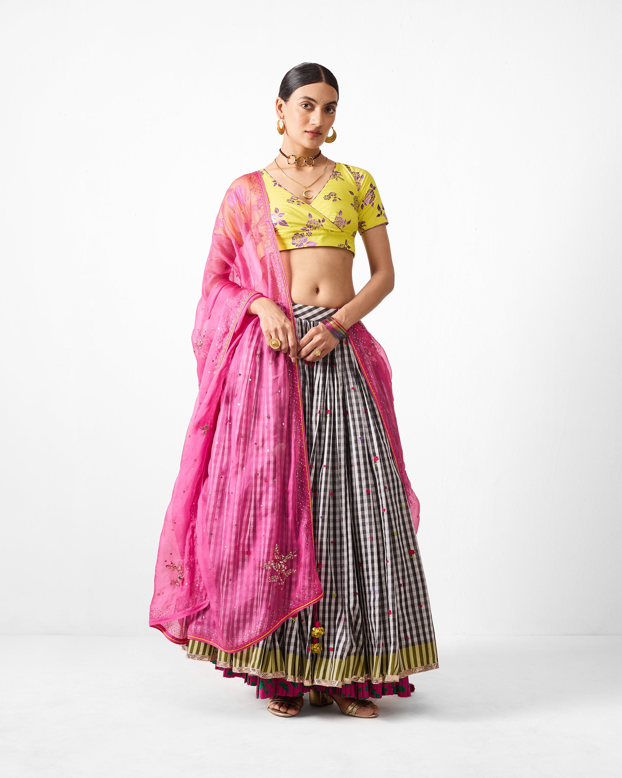 Mahira Dupatta - Pink Embroidered