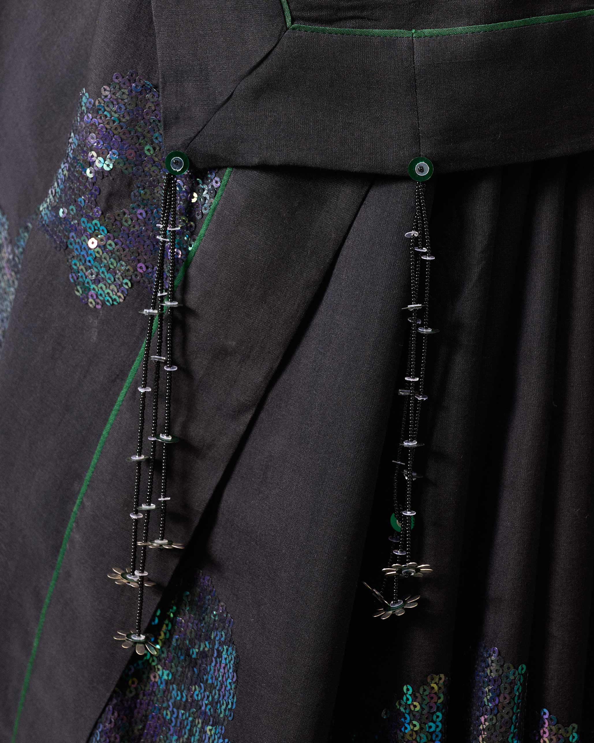 Urooj Sari - Black Embroidered