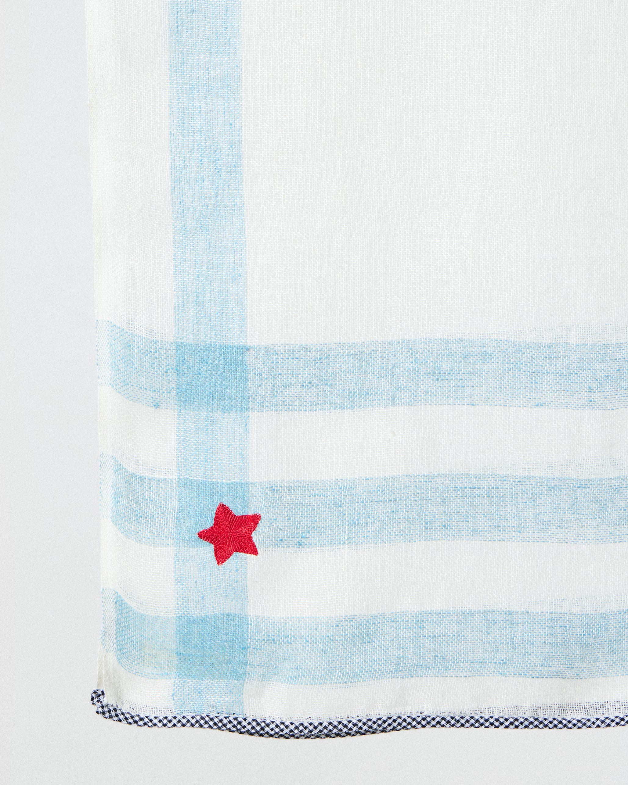 Summer Breeze Scarf - Light Blue & White