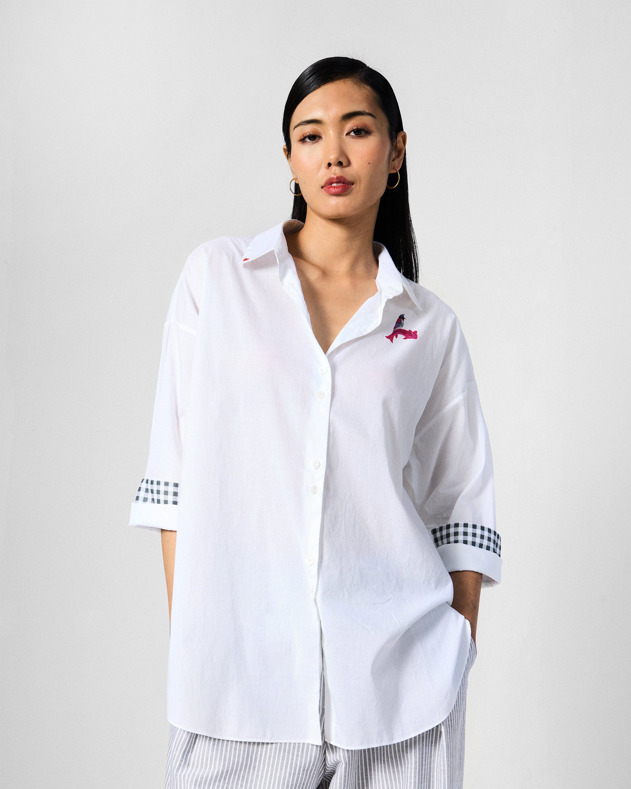 Siv Shirt - White Printed