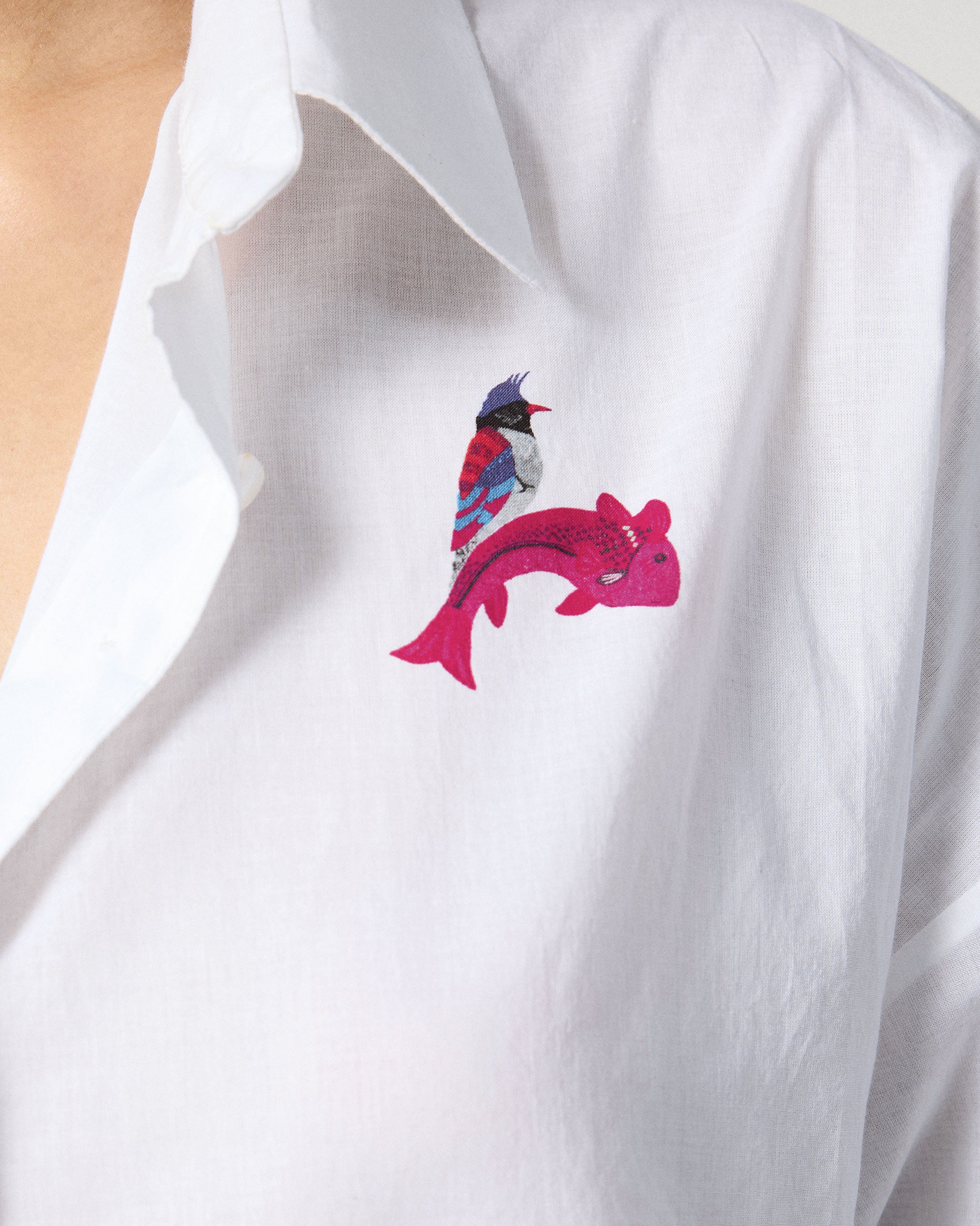 Siv Shirt - White Printed